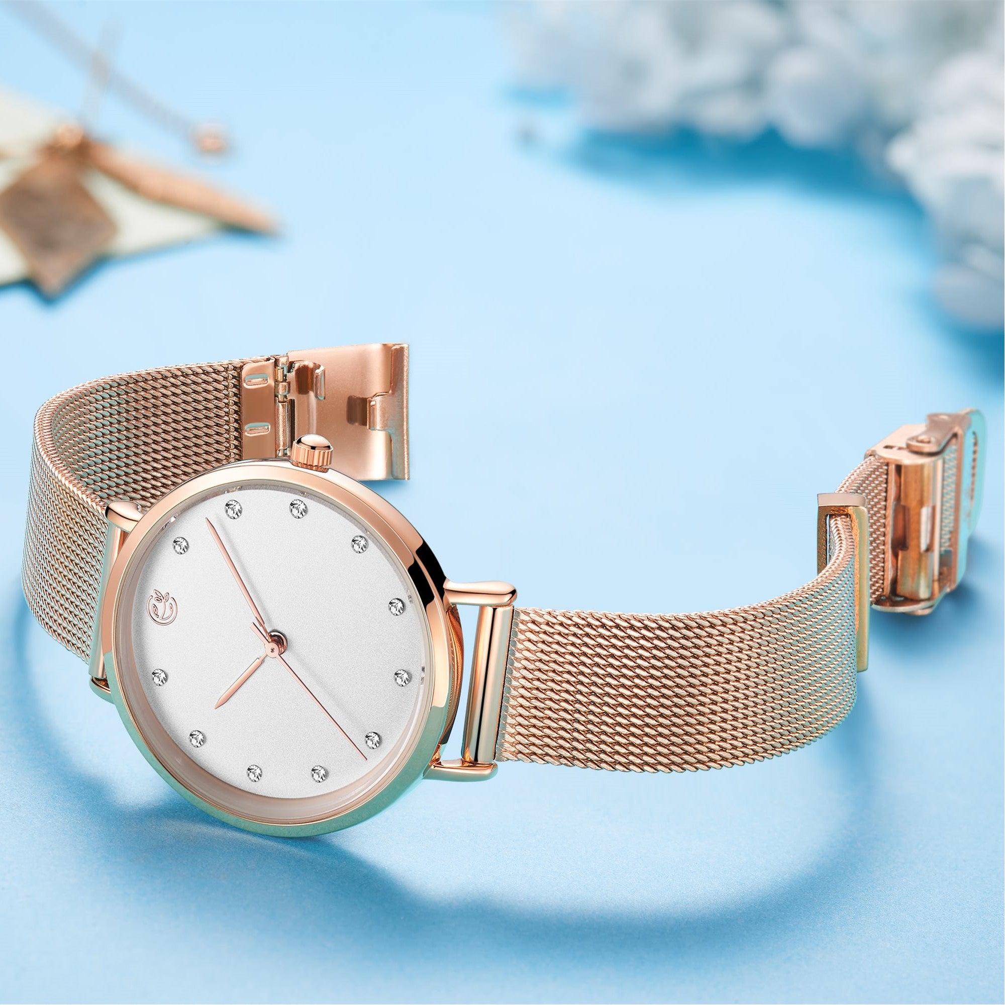 MEGIR Fashion Women Watches Top Brand Luxury Ladies Dress Clock Steel Bracelet Clock Female Quartz Wristwatch Relogio Feminino-3