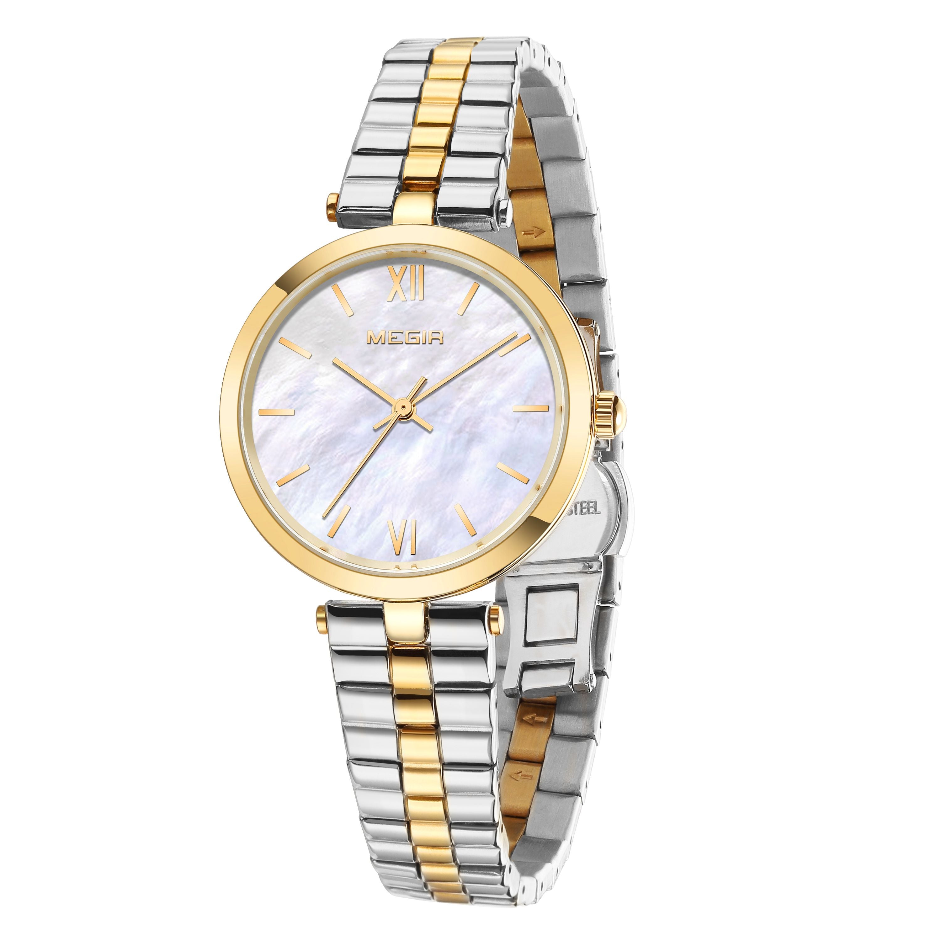 MEGIR Ladies Bracelet Watches Fashion Luxury Women's Casual Wrist Watch Steel Quartz Watch Dress Female Clock Reloj Mujer 85112-9