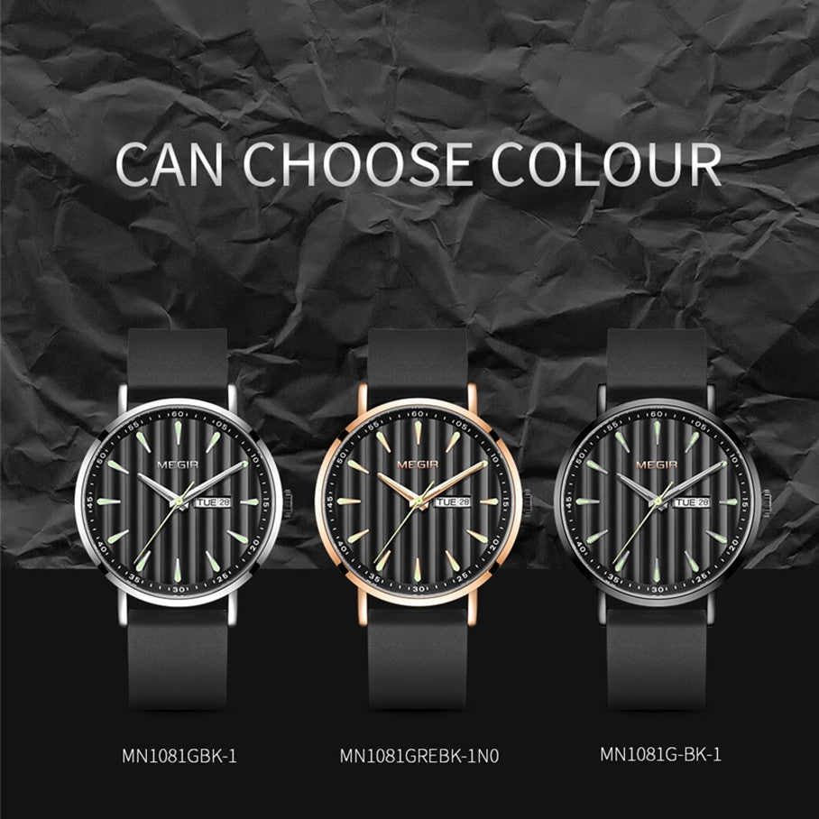 MEGIR Luxury Big Dial Mens Watch Fashion Quartz Casual Sport Wristwatch for Men Waterproof Week Date Display Clock Reloj Hombre-12