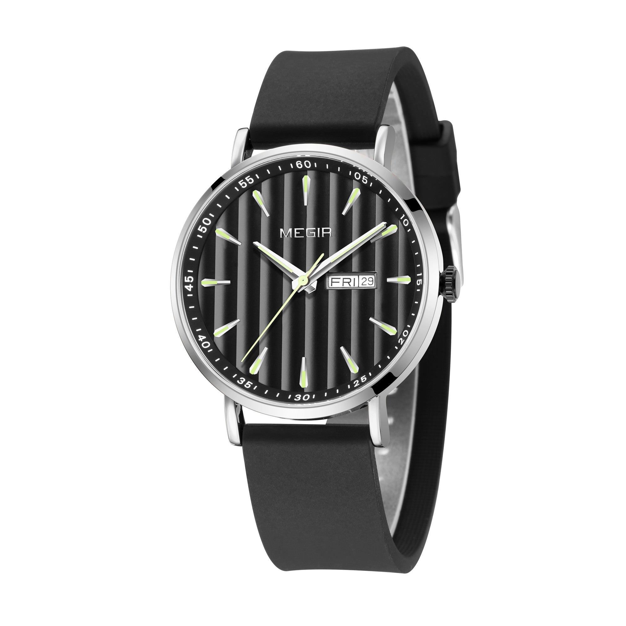 MEGIR Luxury Big Dial Mens Watch Fashion Quartz Casual Sport Wristwatch for Men Waterproof Week Date Display Clock Reloj Hombre-7