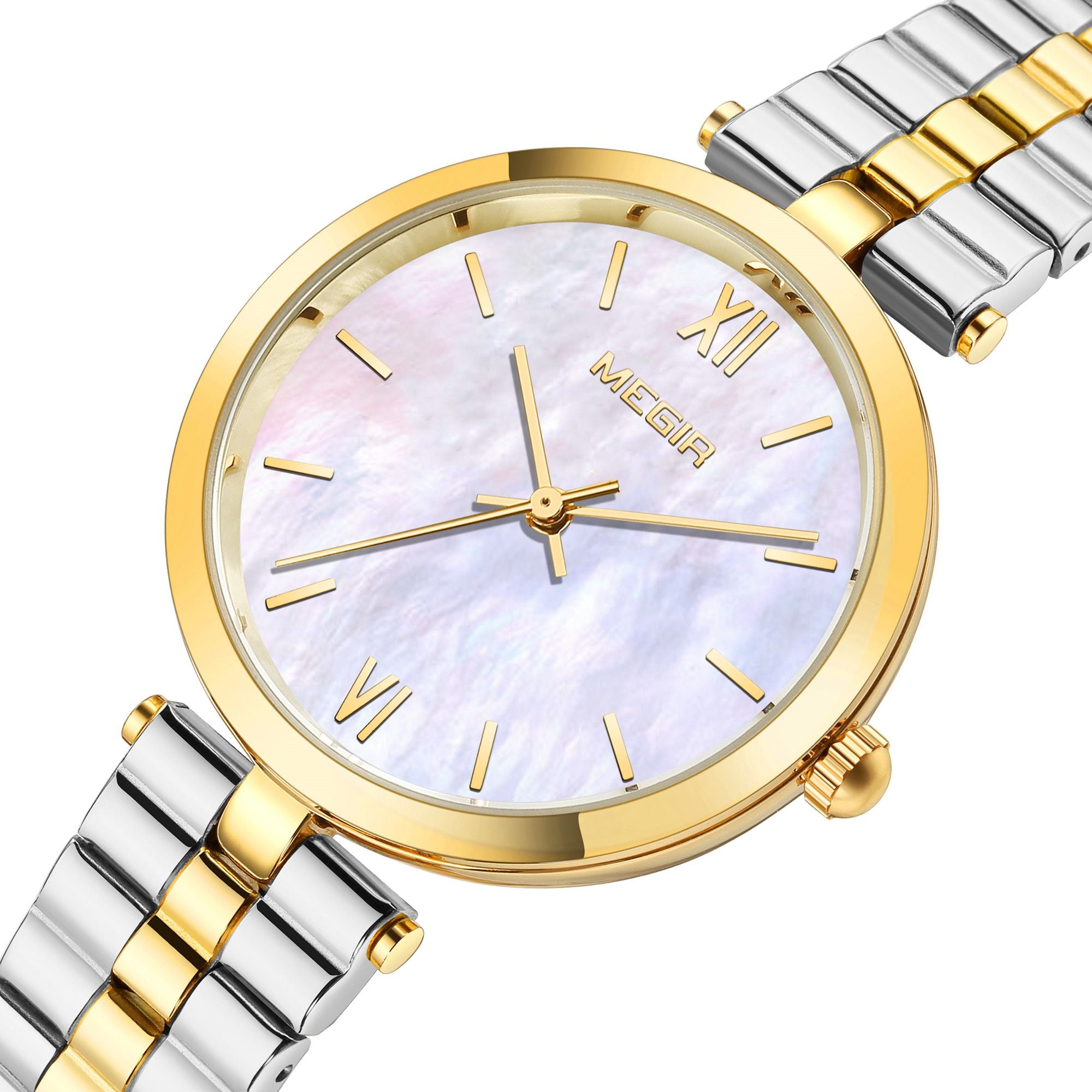 MEGIR Ladies Bracelet Watches Fashion Luxury Women's Casual Wrist Watch Steel Quartz Watch Dress Female Clock Reloj Mujer 85112-6