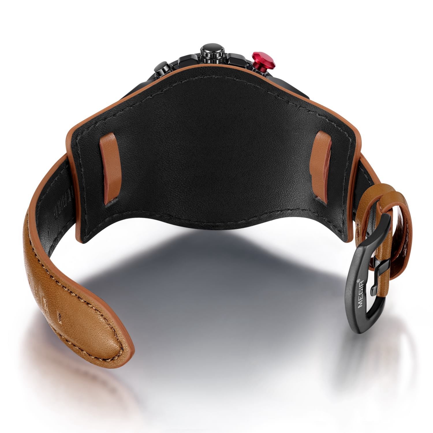 MEGIR Large Dial Watches for Men Luxury Brand Sports Chronograph Clock Waterproof Luminous Hands Quartz Wristwatch Reloj Hombre-5