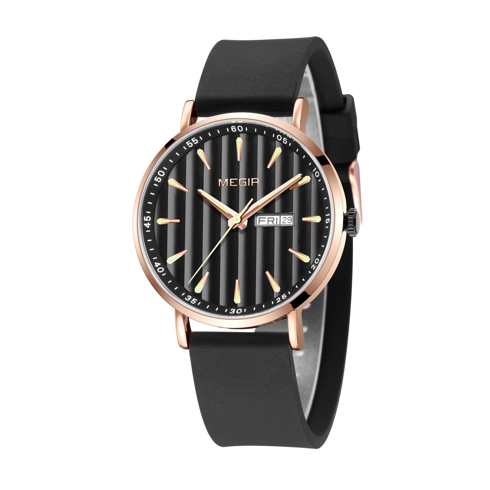 MEGIR Luxury Big Dial Mens Watch Fashion Quartz Casual Sport Wristwatch for Men Waterproof Week Date Display Clock Reloj Hombre-6