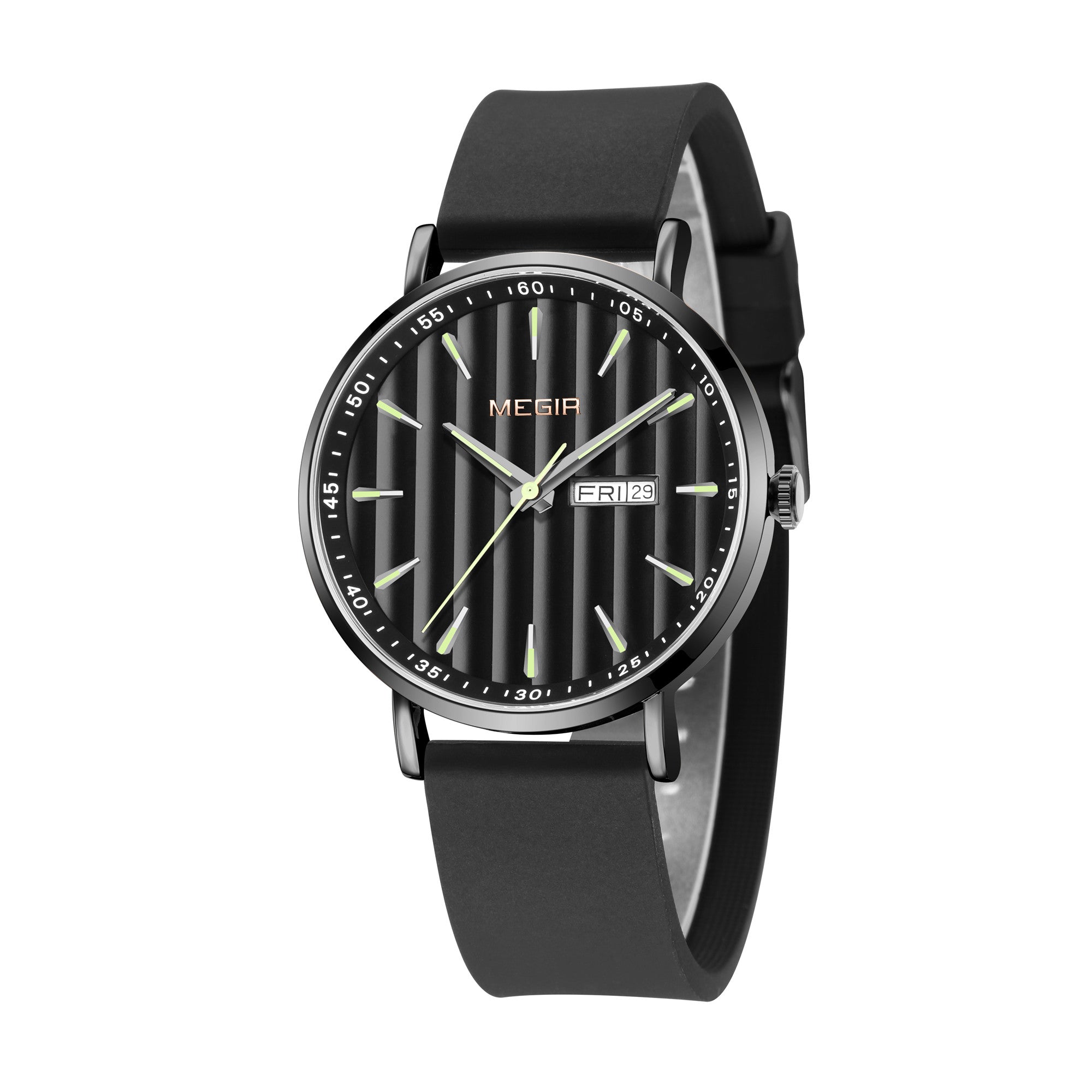 MEGIR Luxury Big Dial Mens Watch Fashion Quartz Casual Sport Wristwatch for Men Waterproof Week Date Display Clock Reloj Hombre-8