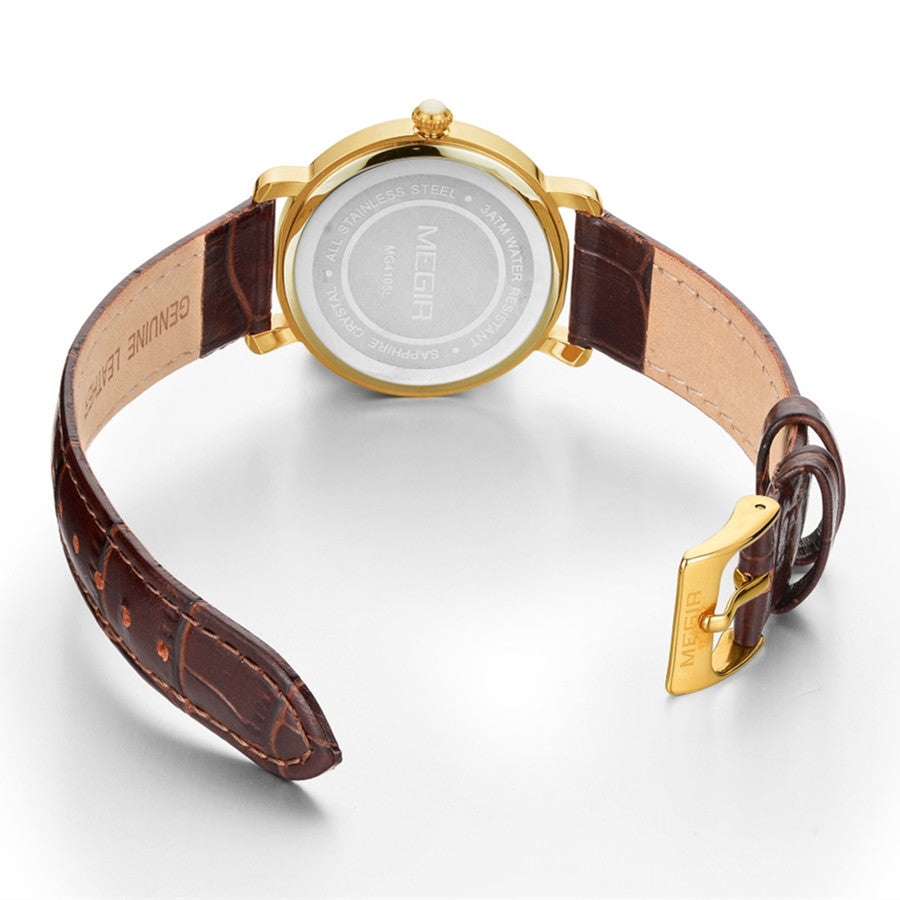 MEGIR Luxury Women Watch Business Ladies Fashion Quartz Bracelet Wrist Watches Casual Leather Band Dress Clock Montre Homme-6