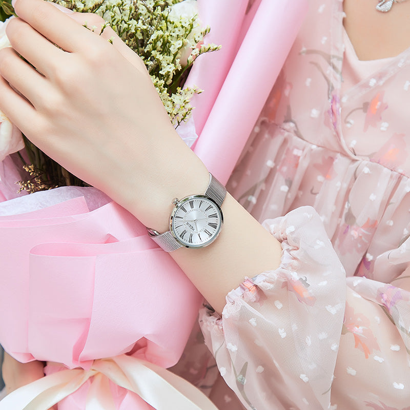 MEGIR Luxury Women Watches Fashion Quartz Watch Ladies Clock Stainless Steel Waterproof Female Watch Relogio Feminino 7014-2