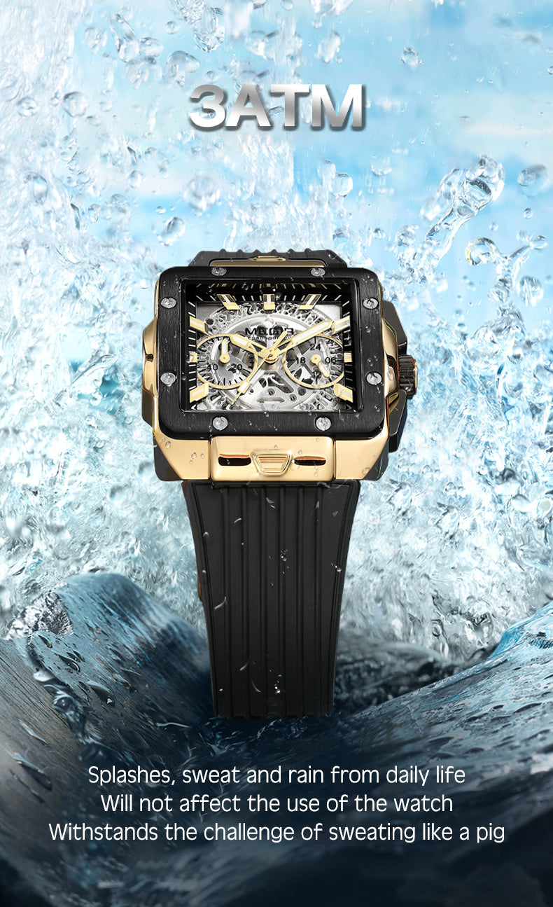 MEGIR Watch for Men Luxury Sport Quartz Wristwatch with Silicone Band Luminous Hands Date Male Chronograph Clock Reloj Hombre-6