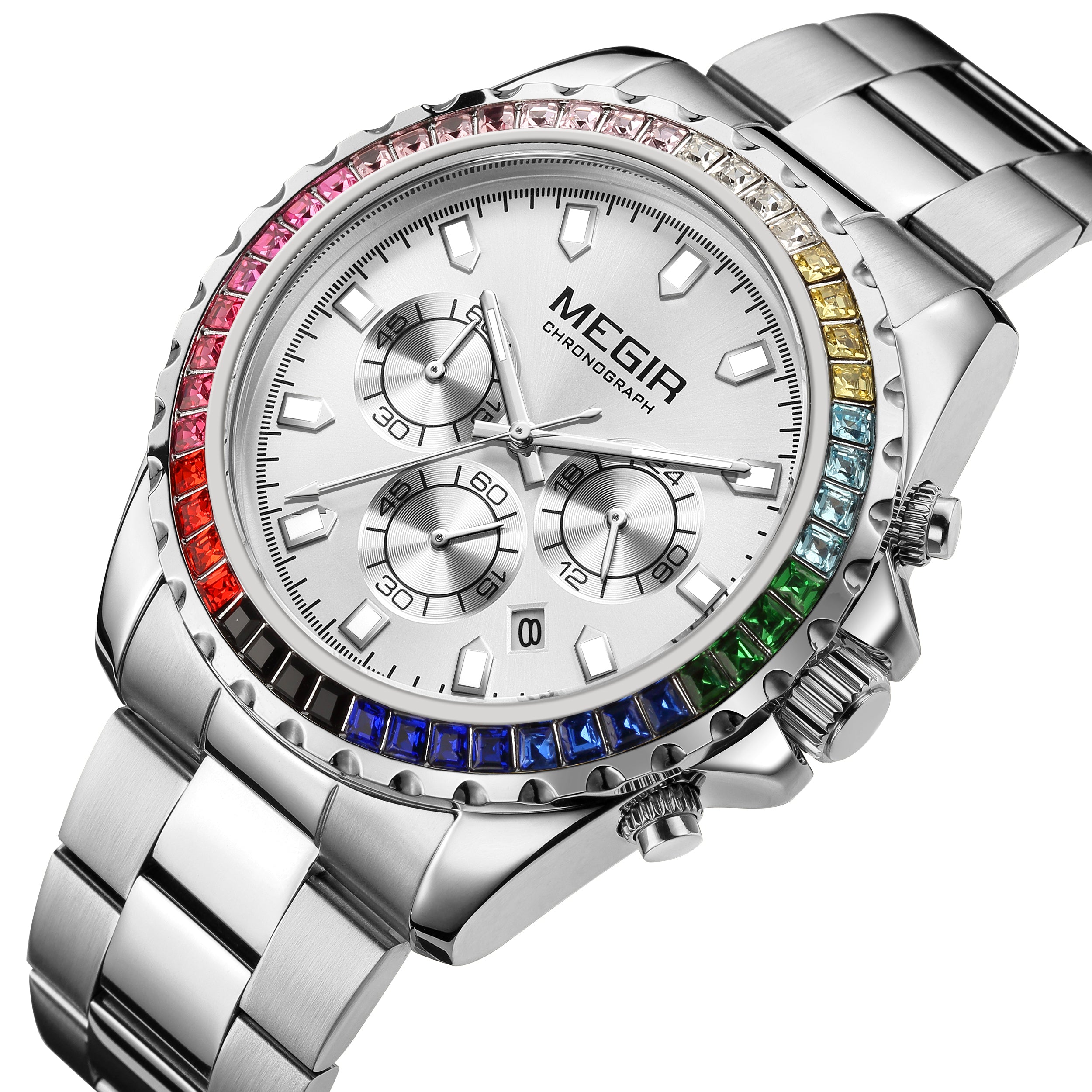 MEGIR Men Watches Brand Luxury Military Wristwatch Waterproof Steel Strap Quartz Chronograph Date Clock Male Relogio Masculino-8