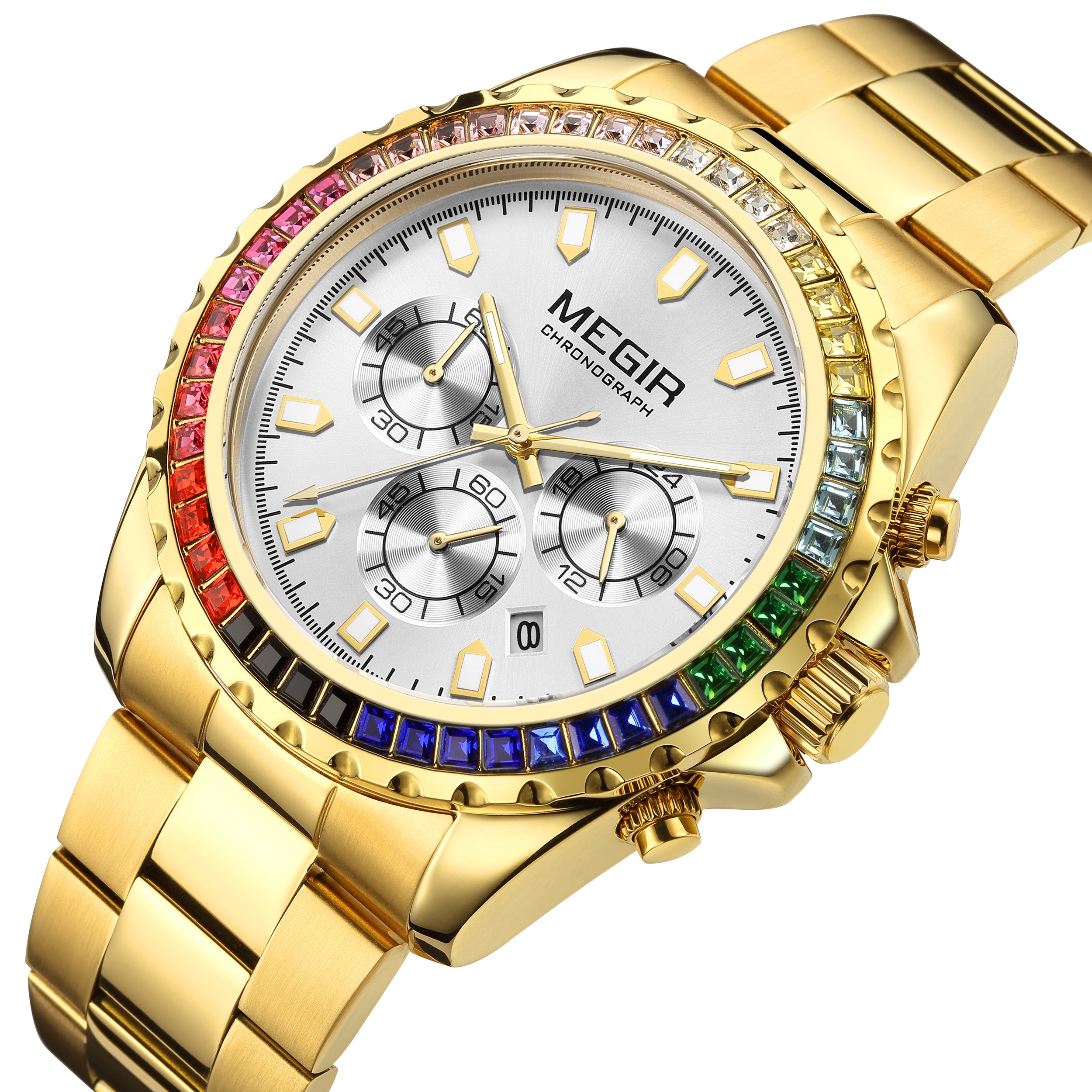 MEGIR Men Watches Brand Luxury Military Wristwatch Waterproof Steel Strap Quartz Chronograph Date Clock Male Relogio Masculino-10