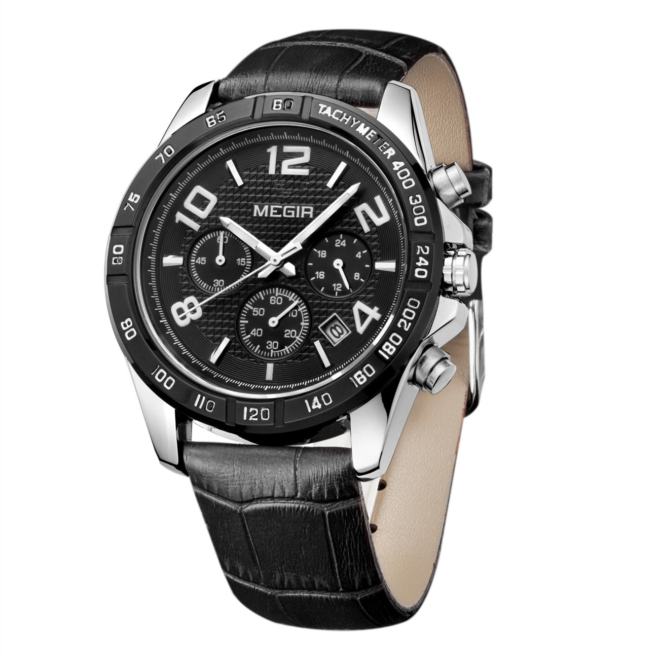 MEGIR Men Watch Top Brand Luxury Quartz Watches Waterproof Calendar Sport Wristwatch Leather Man Clock Chronograph Reloj Hombre 2014-5