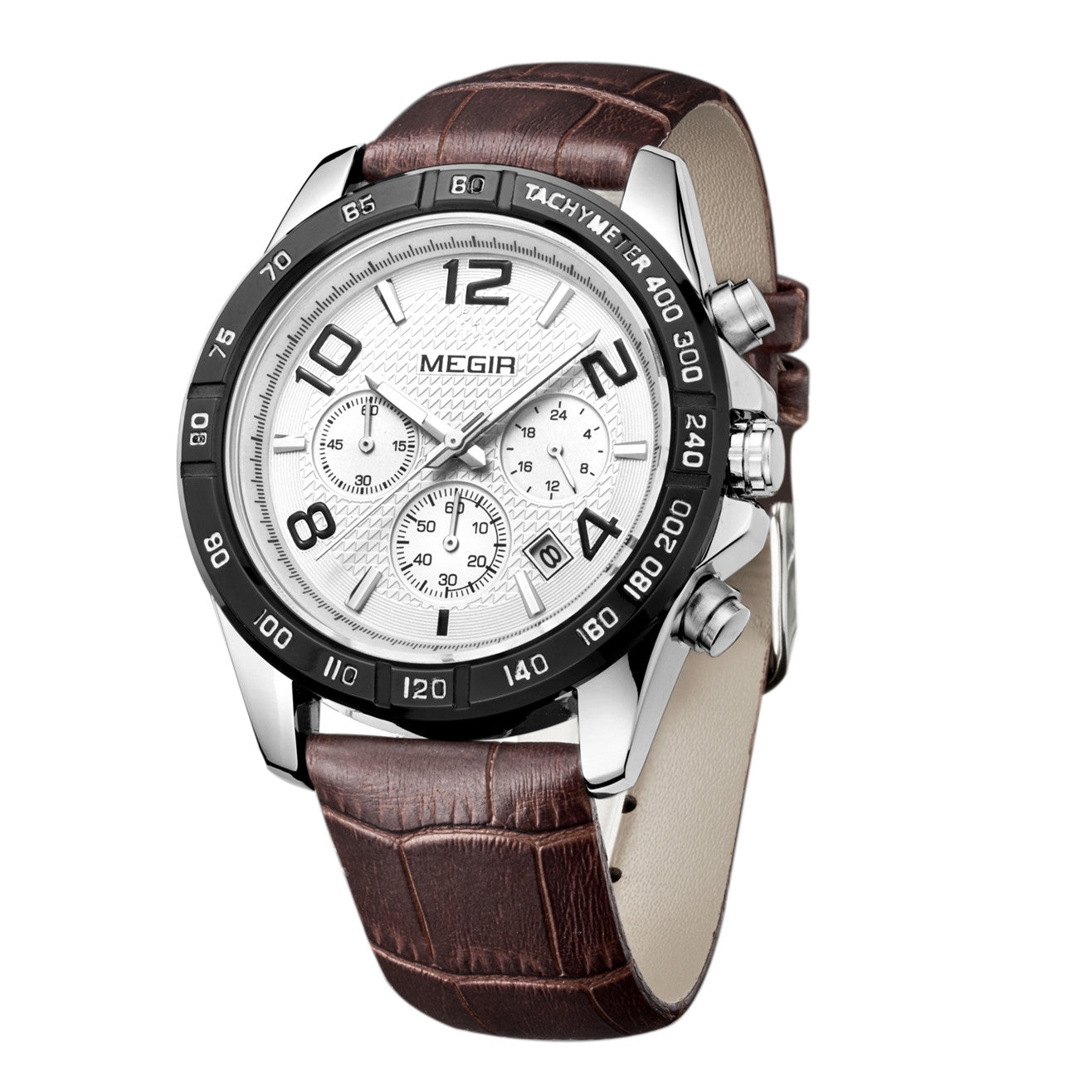 MEGIR Men Watch Top Brand Luxury Quartz Watches Waterproof Calendar Sport Wristwatch Leather Man Clock Chronograph Reloj Hombre 2014-8