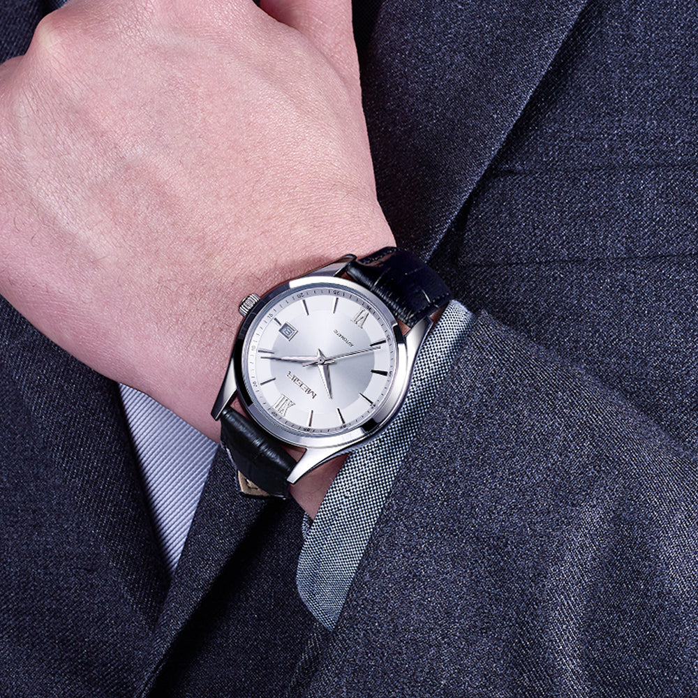 MEGIR Original Brand Men's Watches Automatic Mechanical Watch 5Bar Waterproof Leather Luxury Wristwatch Clock Relogio Masculino-1