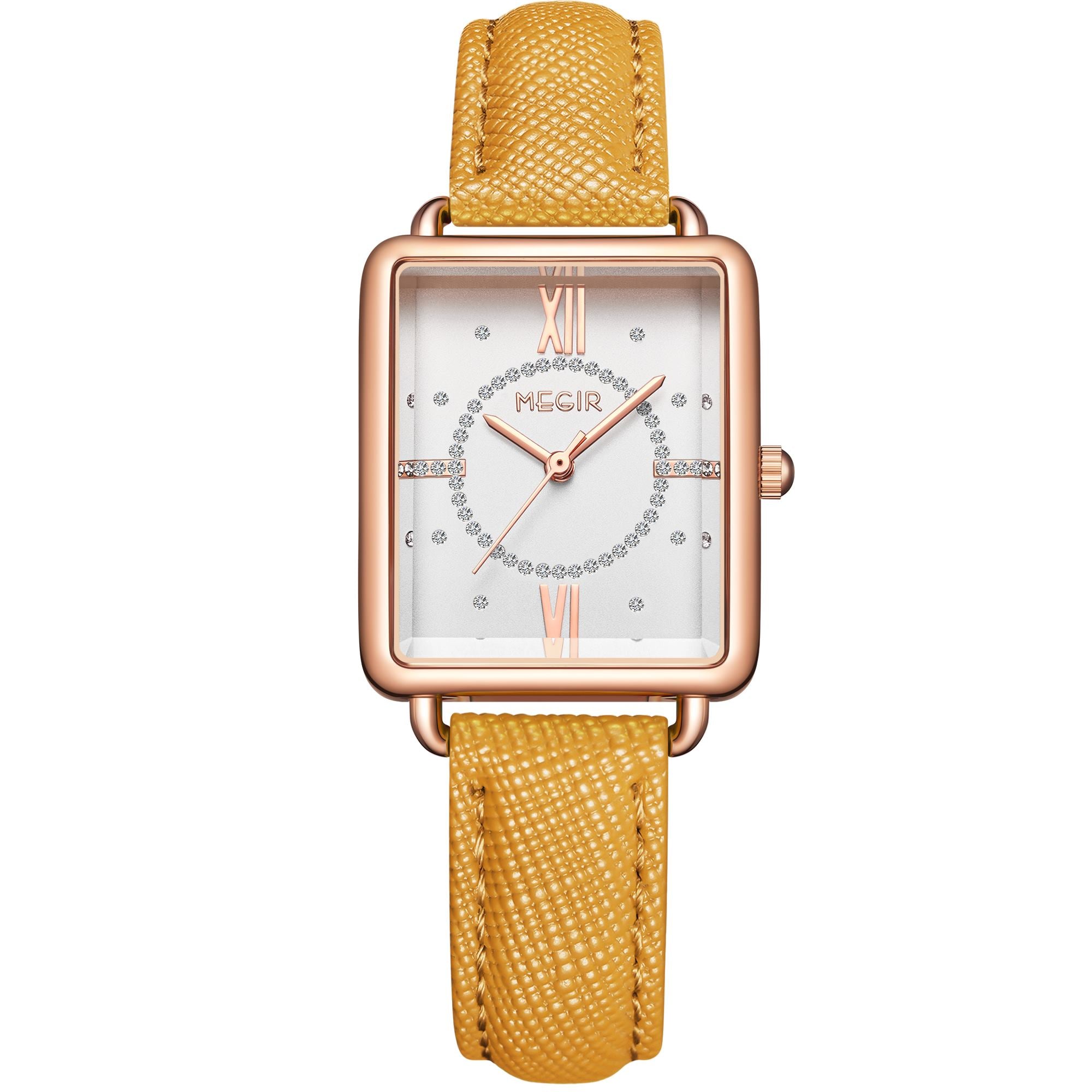 MEGIR Women Watch Luxury Fashion Leather Strap Ladies Quartz Wristwatch Casual Sport Wrist Watches Dress Clock Relogio Feminino-10