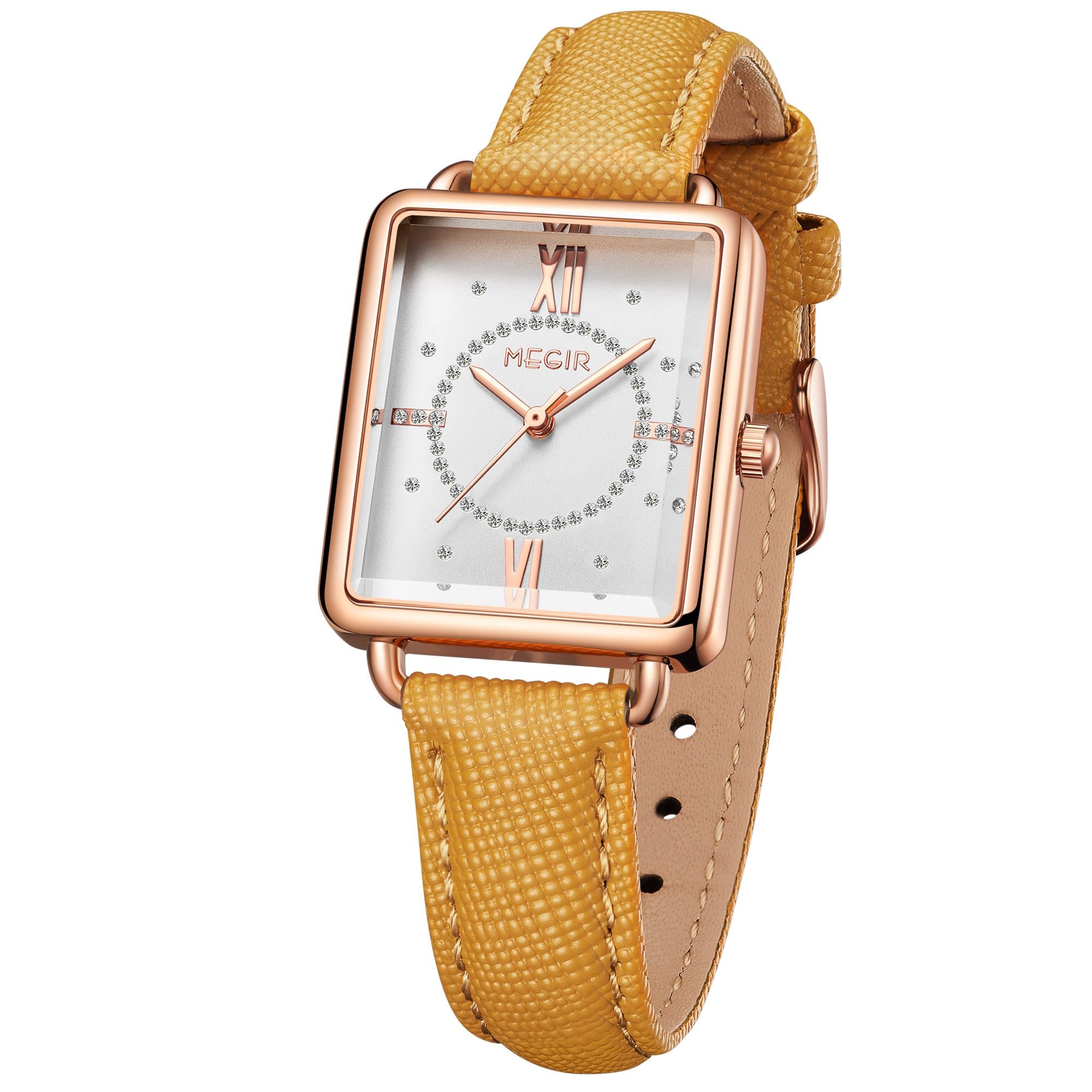 MEGIR Women Watch Luxury Fashion Leather Strap Ladies Quartz Wristwatch Casual Sport Wrist Watches Dress Clock Relogio Feminino-11