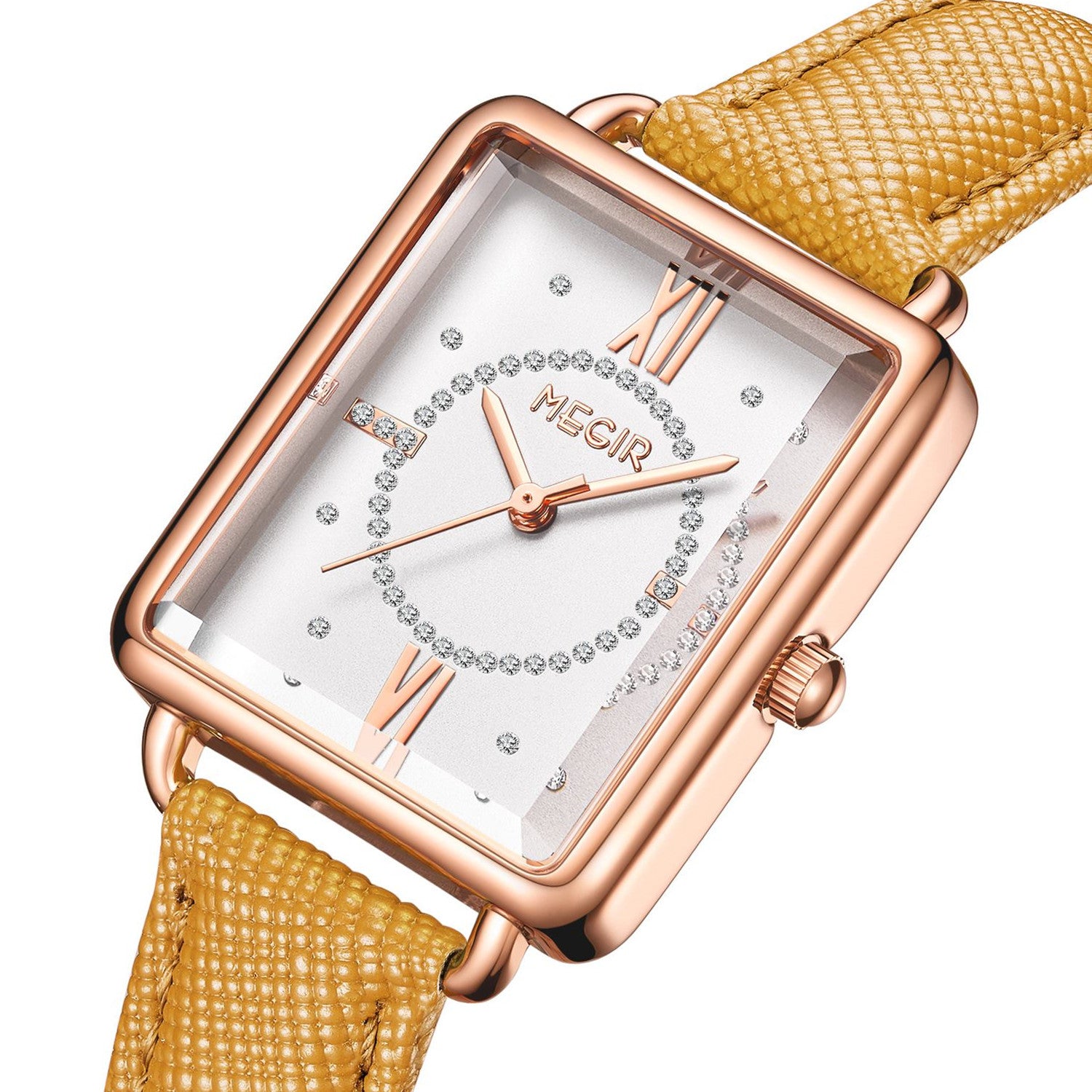 MEGIR Women Watch Luxury Fashion Leather Strap Ladies Quartz Wristwatch Casual Sport Wrist Watches Dress Clock Relogio Feminino-14