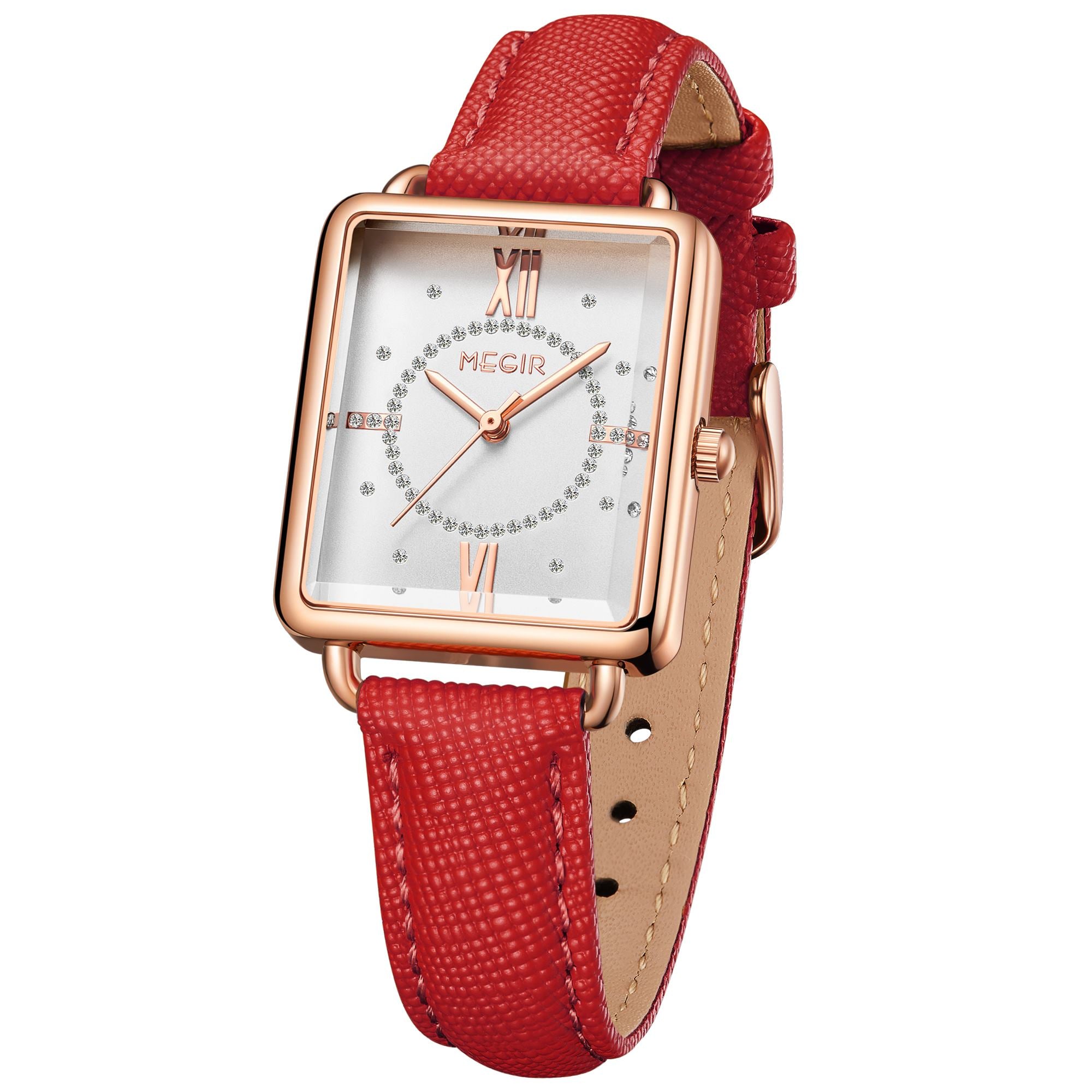 MEGIR Women Watch Luxury Fashion Leather Strap Ladies Quartz Wristwatch Casual Sport Wrist Watches Dress Clock Relogio Feminino-12