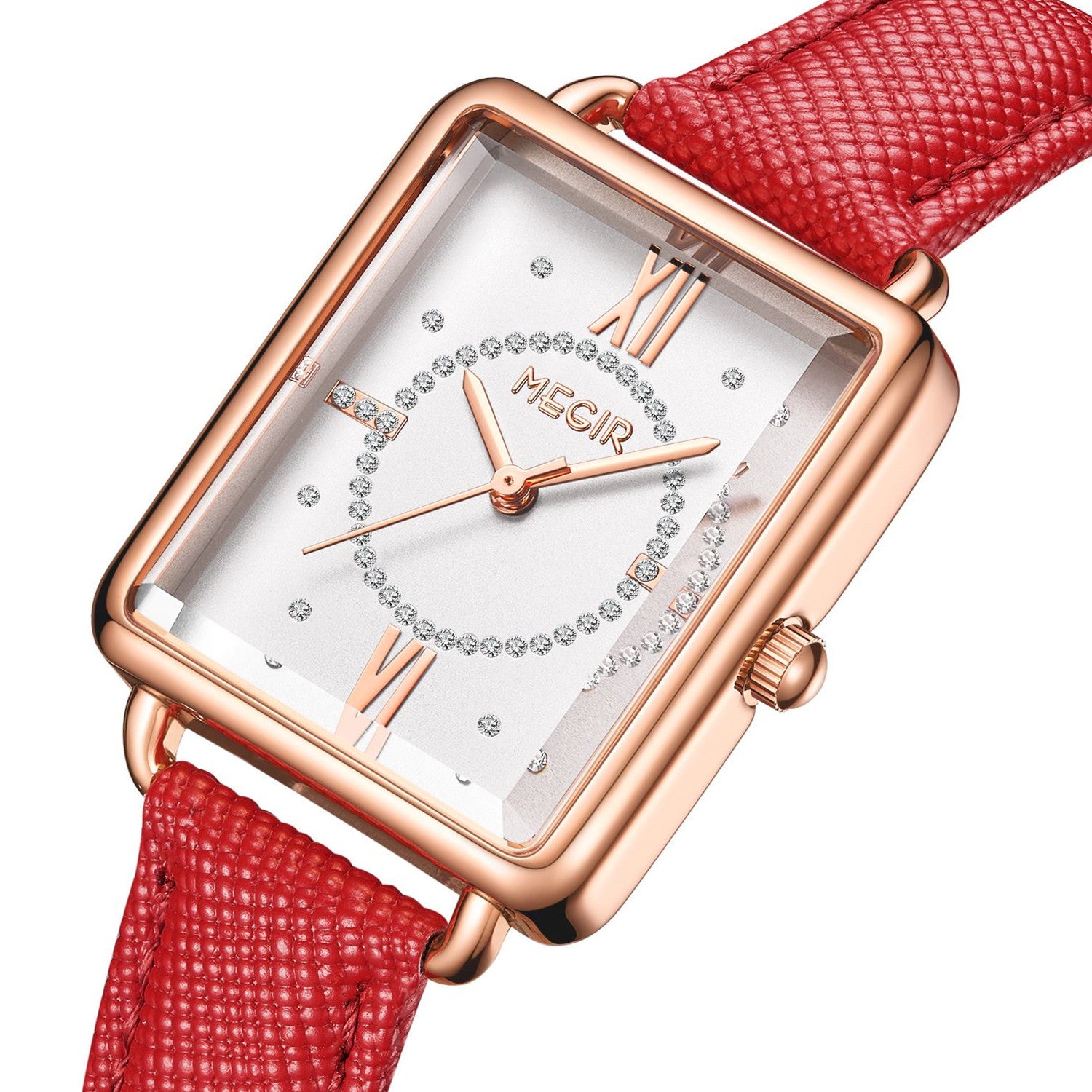 MEGIR Women Watch Luxury Fashion Leather Strap Ladies Quartz Wristwatch Casual Sport Wrist Watches Dress Clock Relogio Feminino-13