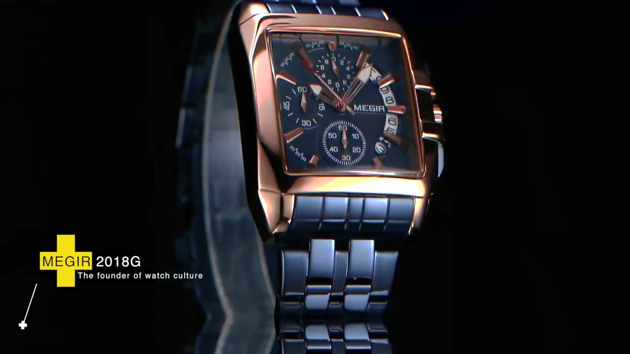 MEGIR Original Luxury Men Watch Stainless Steel Mens Quartz Wrist Watches Business Big Dial Wristwatches Relogio Masculino 2018-15