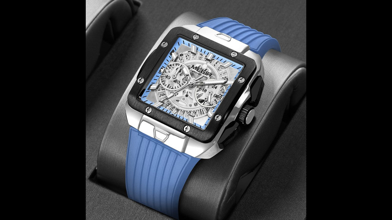 MEGIR Watch for Men Luxury Sport Quartz Wristwatch with Silicone Band Luminous Hands Date Male Chronograph Clock Reloj Hombre-13