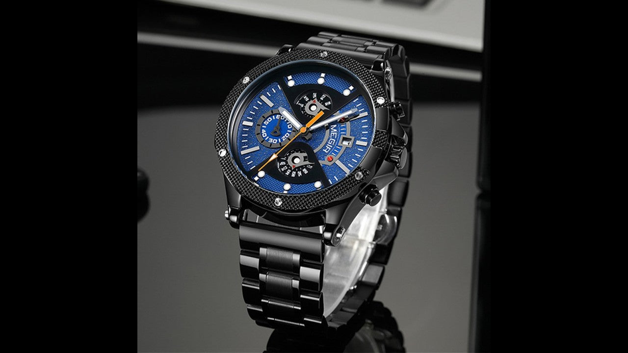 MEGIR Men's Business Watch Top Brand Luxury Quartz Wristwatch Fashion Waterproof Man Military Clock Calendar Reloj Hombre 2216-13