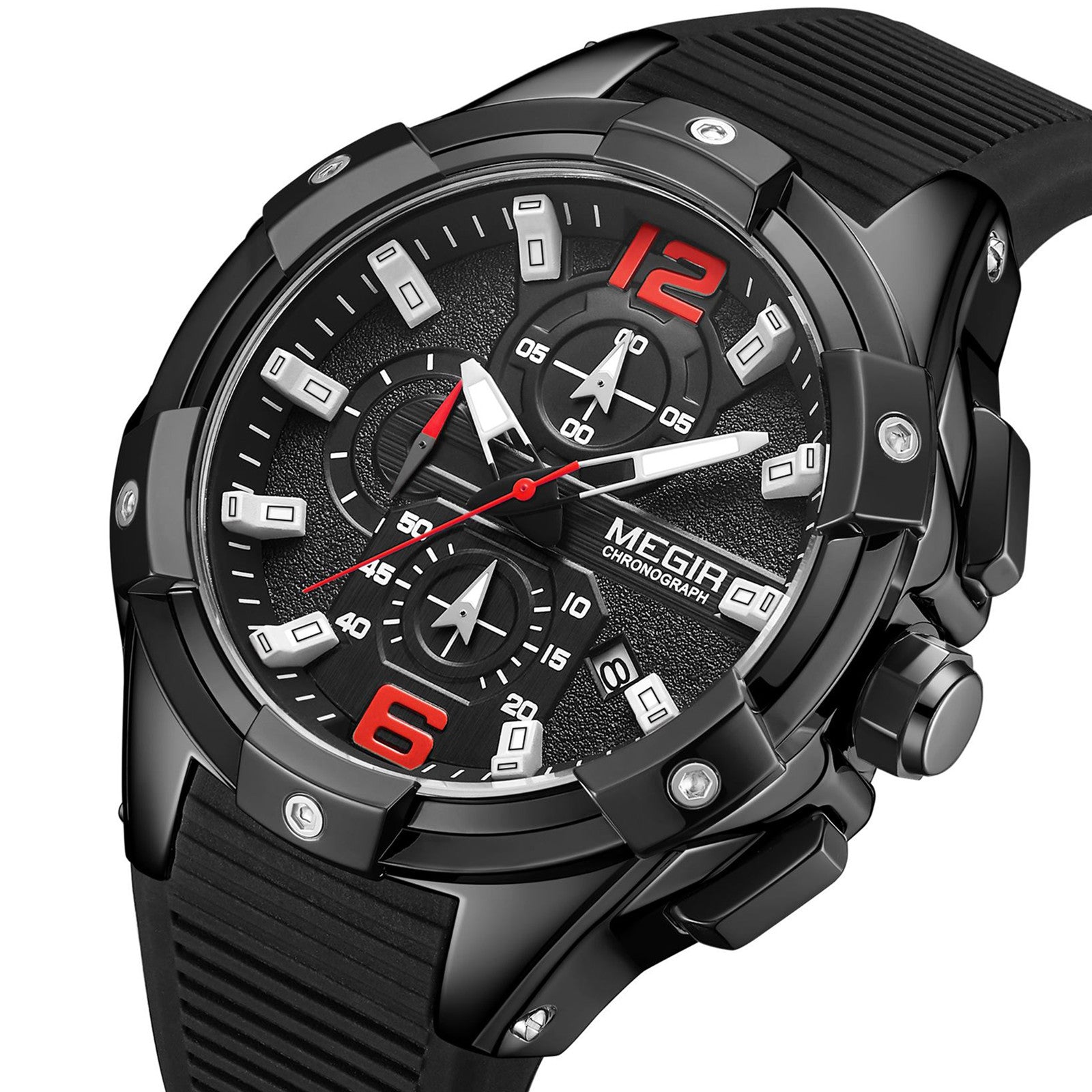 MEGIR Men's Chronograph Original Top Luxury Sports Military Watches for Men Date Luminous Wristwatches Clock Relogio Masculino-9