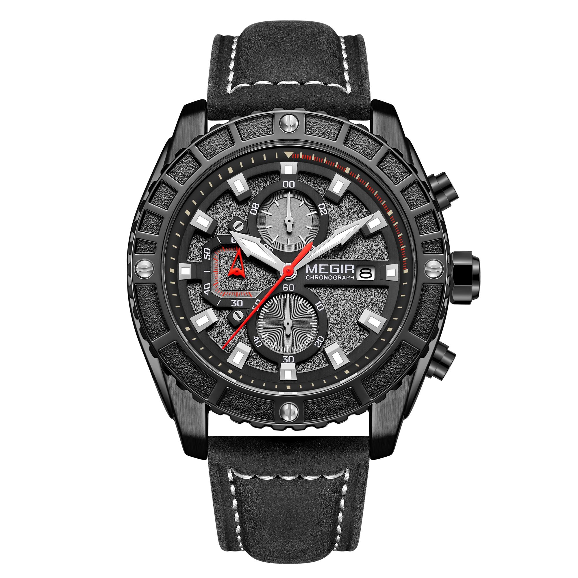 MEGIR Watches Luxury Sport Military Watch for Mens Fashion Casual Quartz Wristwatch Luminous Clock Man Chronograph Reloj Hombre-8