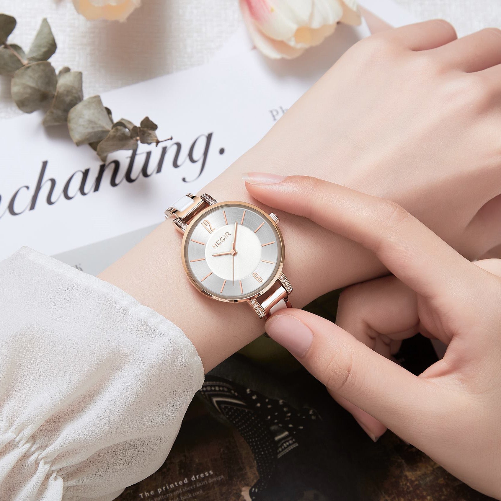 MEGIR Japan Quartz Watch for Women Fashion Brand Casual Wristwatch Clock Waterproof Sport Ladies Dress Wrist Watch Montres Femme-1