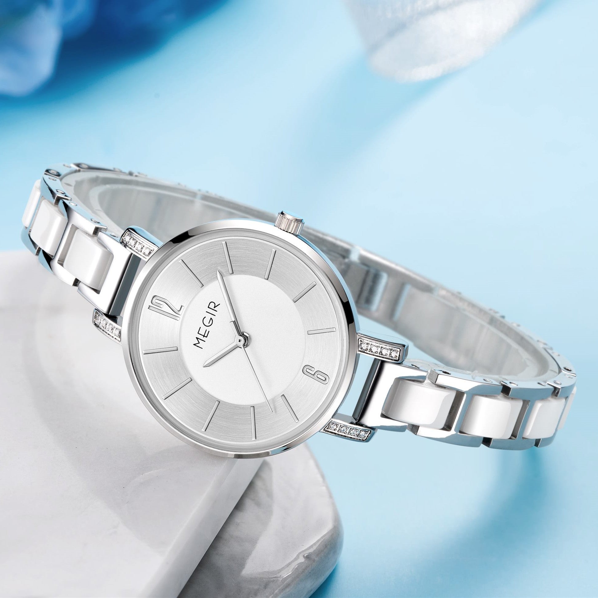 MEGIR Japan Quartz Watch for Women Fashion Brand Casual Wristwatch Clock Waterproof Sport Ladies Dress Wrist Watch Montres Femme-6