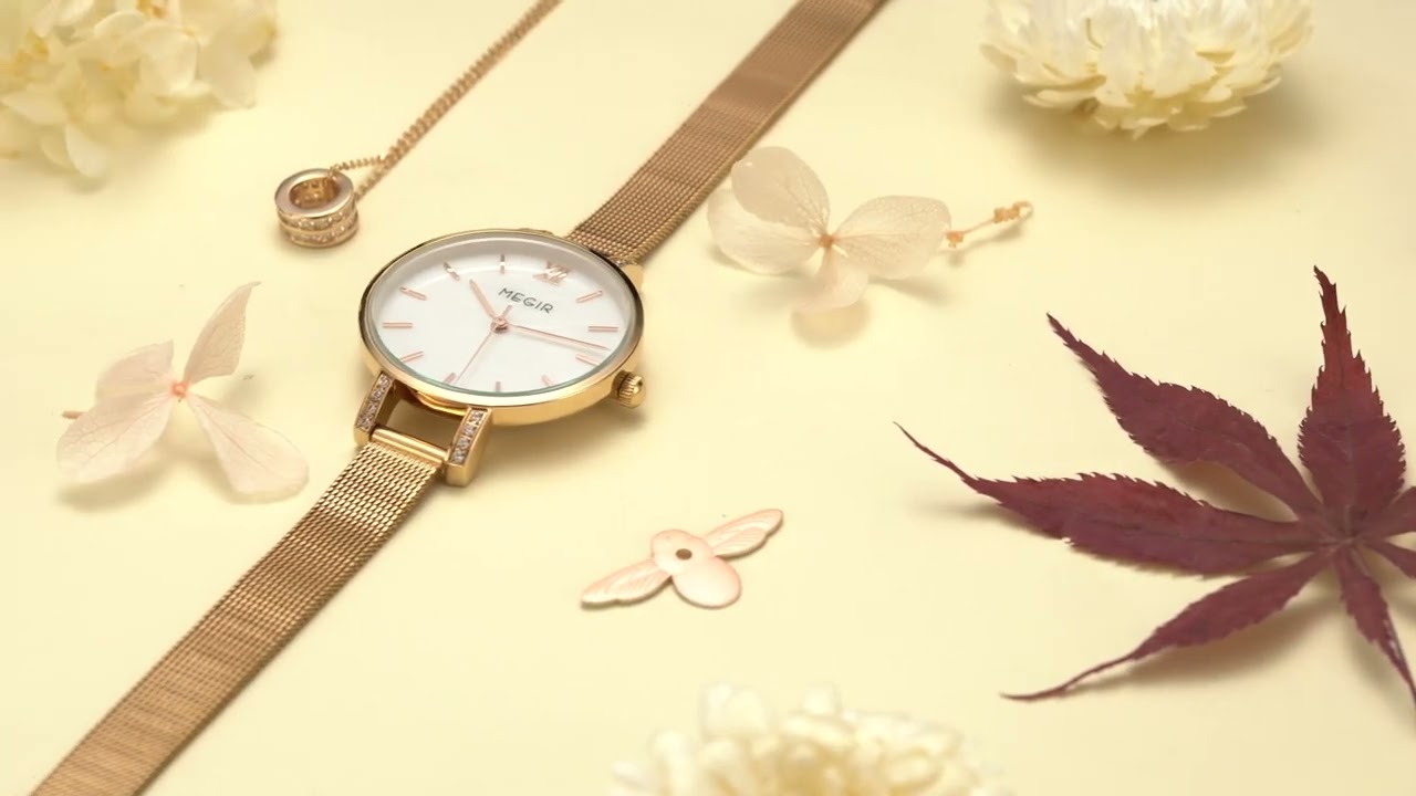 MEGIR Fashion Quartz Women Bracelet Watches Luxury Casual Ladies Dress Clock Female Steel Mesh Band Wristwatch Relogio Feminino-11
