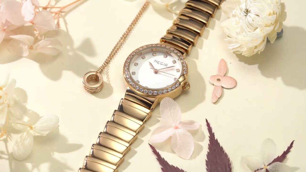 MEGIR Luxury Stainless Steel Strap Watches for Women Fashion Casual Quartz WristWatch Ladies Big Dial Dress Clock Reloj Hombre-11