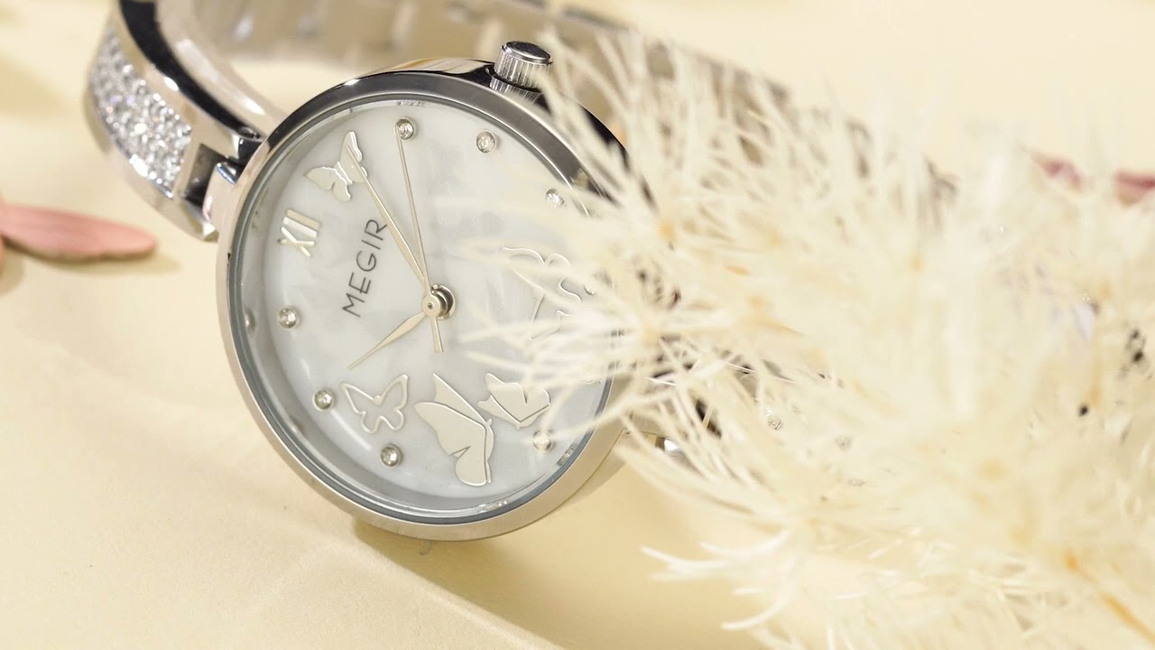 MEGIR Watch for Women Luxury Diamond Ladies Quartz Wristwatches Steel Women Bracelet Watches Female Dress Clock Relogio Feminino-17