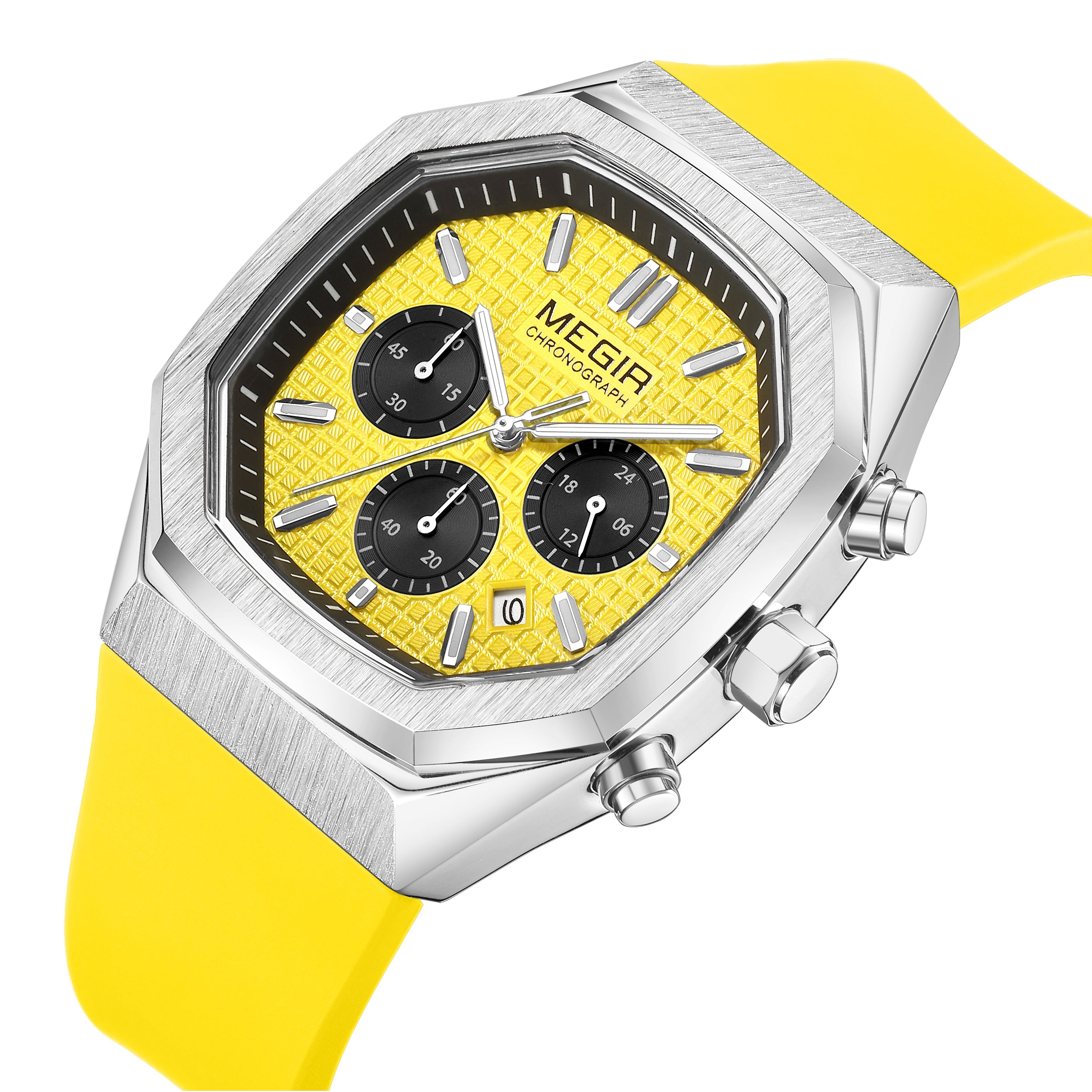 MEGIR Fashion Sport Military Watches for Men Top Luxury Quartz Wristwatch Silicone Strap Waterproof Date Clock Reloj Hombre 2215-13