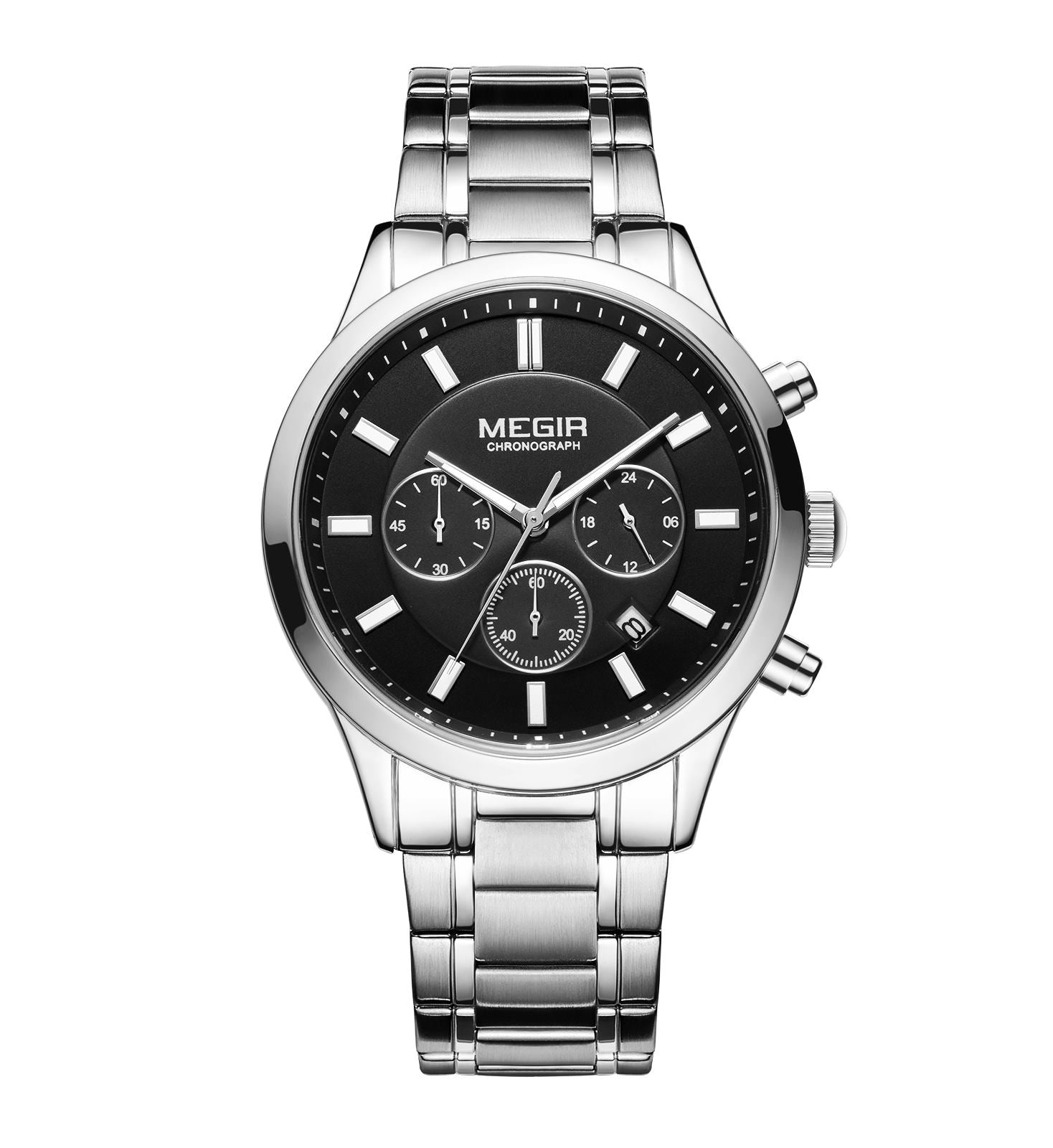 MEGIR Stainless Steel Waterproof Wrist Watches for Men Luminous Chronograph Business Quartz Men's Casual Clock Reloj Hombre-10