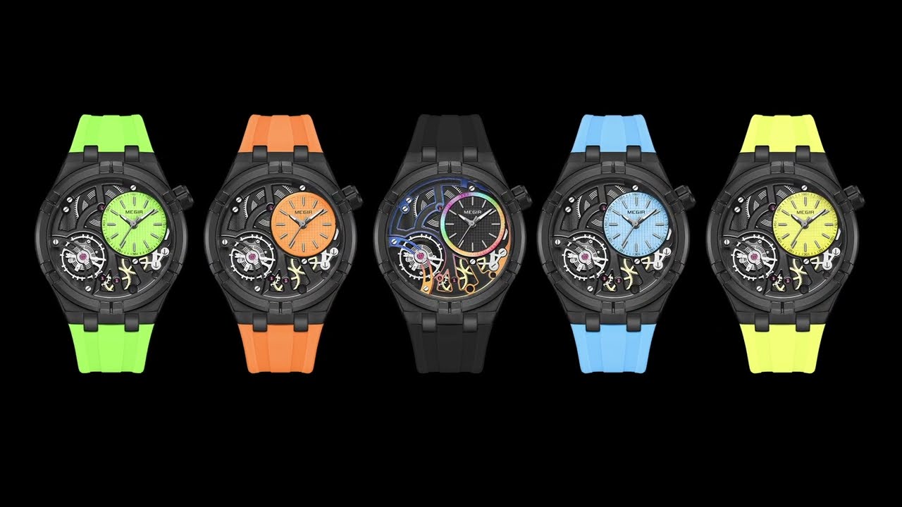 MEGIR Luxury Brand Men Watch Waterproof Quartz Sport Wristwatch Luminous Hands Hollow Casual Silicone Clock Relogio Masculino-17