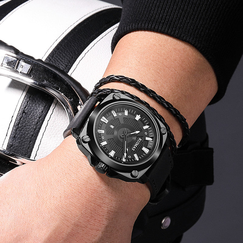 RUIMAS Top Brand Fashion Sports Quartz Wrist Watches for Men Waterproof Luminous Leather Band Relogio Masculino with Auto Date-1