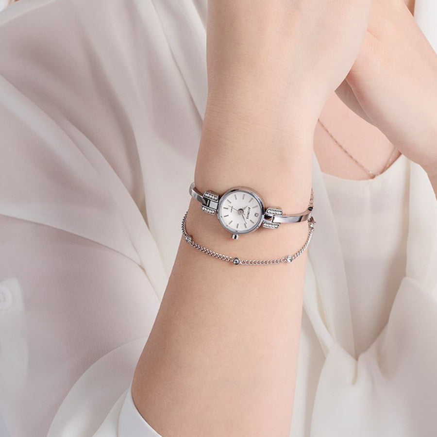 RUIMAS Fashion Women Watches Diamond Ladies Quartz Wristwatches Simple Luxury Steel Bracelets Dress Clock Reloj Mujer 313-3