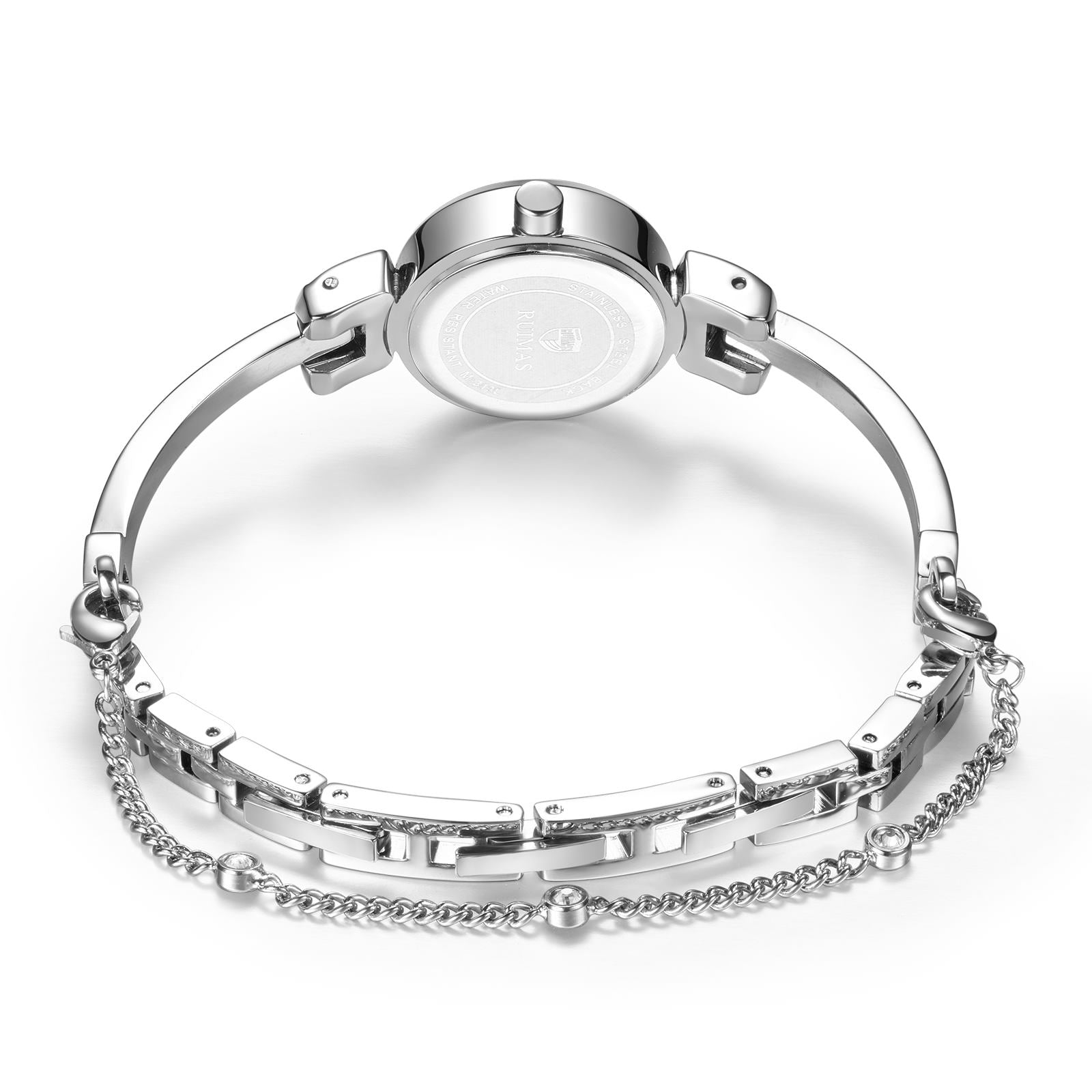 RUIMAS Fashion Women Watches Diamond Ladies Quartz Wristwatches Simple Luxury Steel Bracelets Dress Clock Reloj Mujer 313-6