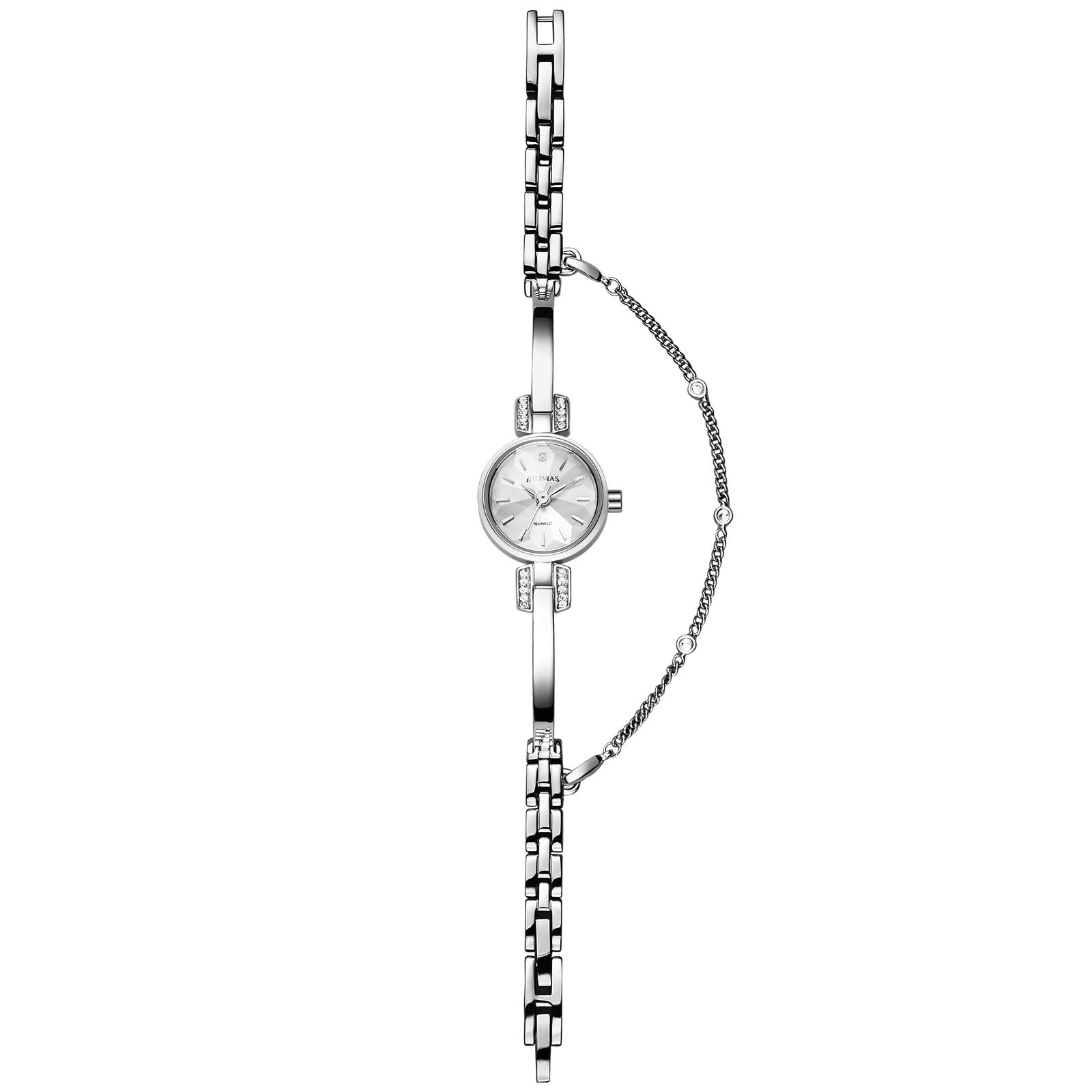 RUIMAS Fashion Women Watches Diamond Ladies Quartz Wristwatches Simple Luxury Steel Bracelets Dress Clock Reloj Mujer 313-5