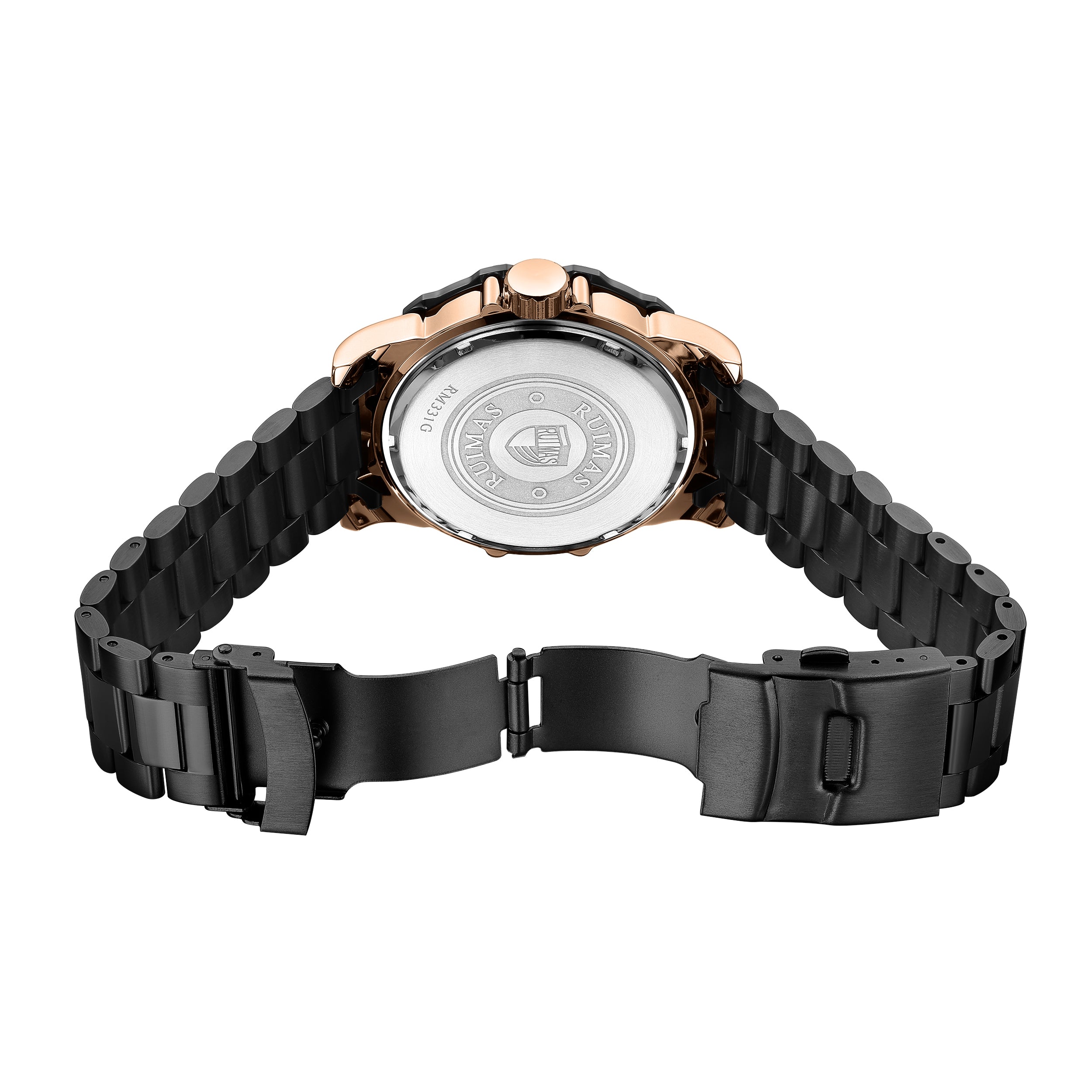 RUIMAS Quartz Watches Men's Business Wristwatch Waterproof Male Clock Chronograph Stainless Steel Casual Watch reloj hombre 331-11