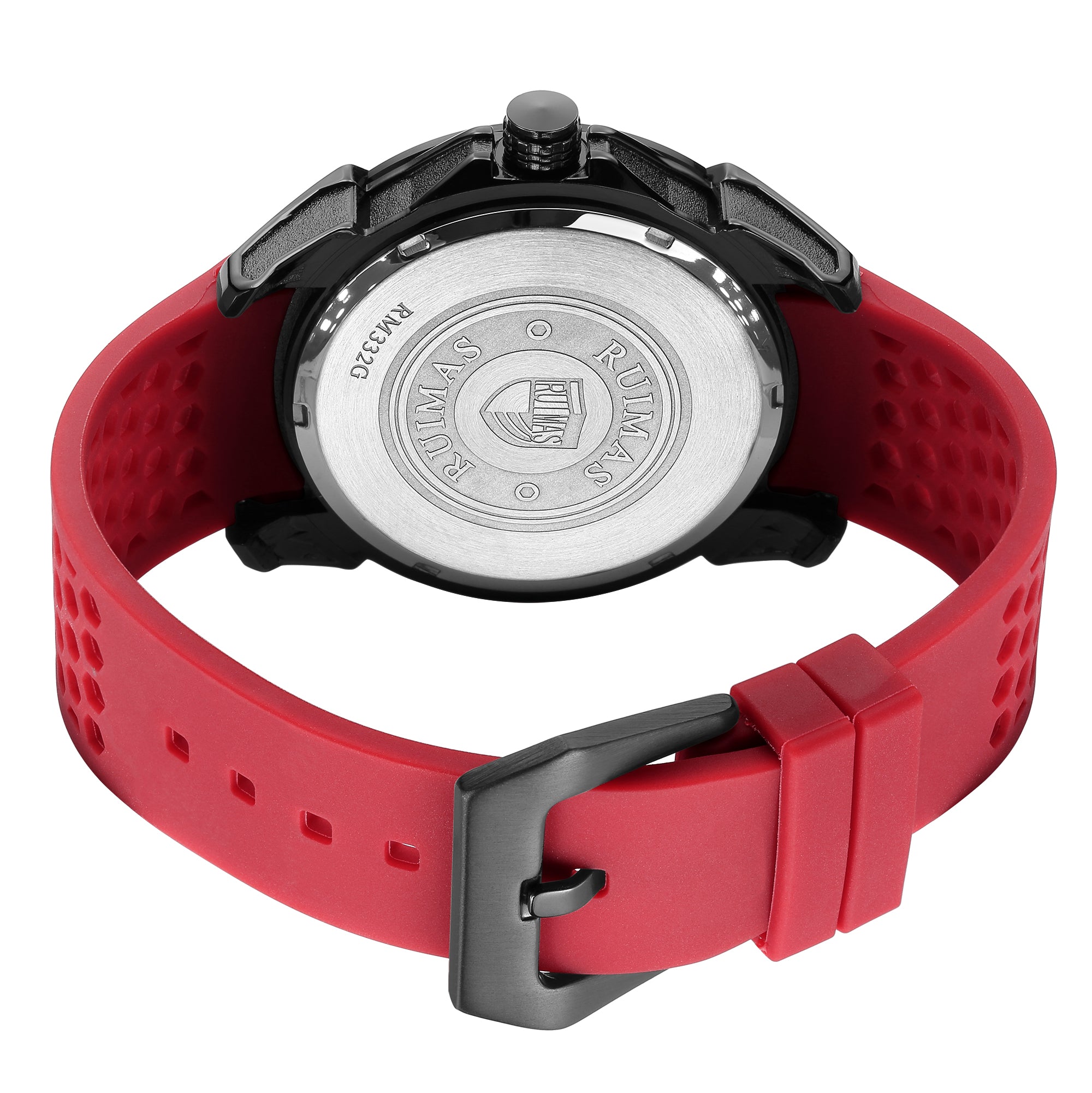 RUIMAS Men Sport Watches Top Brand Quartz Watch Waterproof Wristwatch Silicone Strap Clock Chronograph Relogio Masculino 332-10