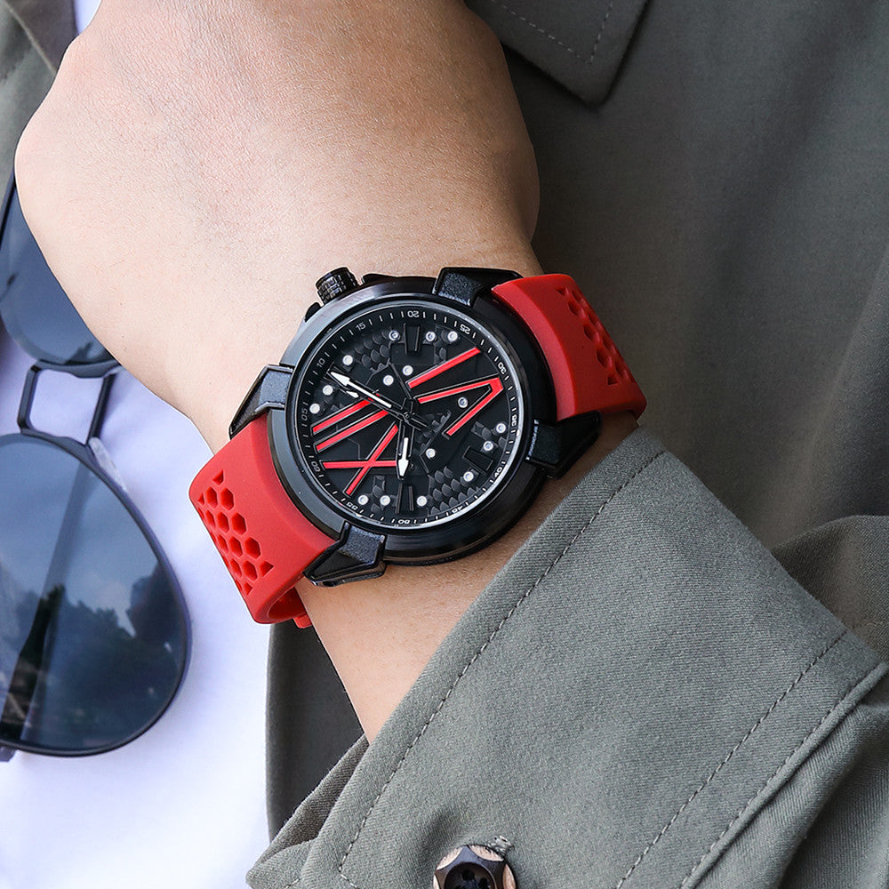 RUIMAS Men Sport Watches Top Brand Quartz Watch Waterproof Wristwatch Silicone Strap Clock Chronograph Relogio Masculino 332-1