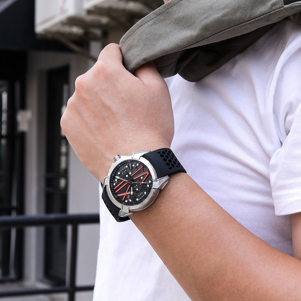 RUIMAS Men Sport Watches Top Brand Quartz Watch Waterproof Wristwatch Silicone Strap Clock Chronograph Relogio Masculino 332-2