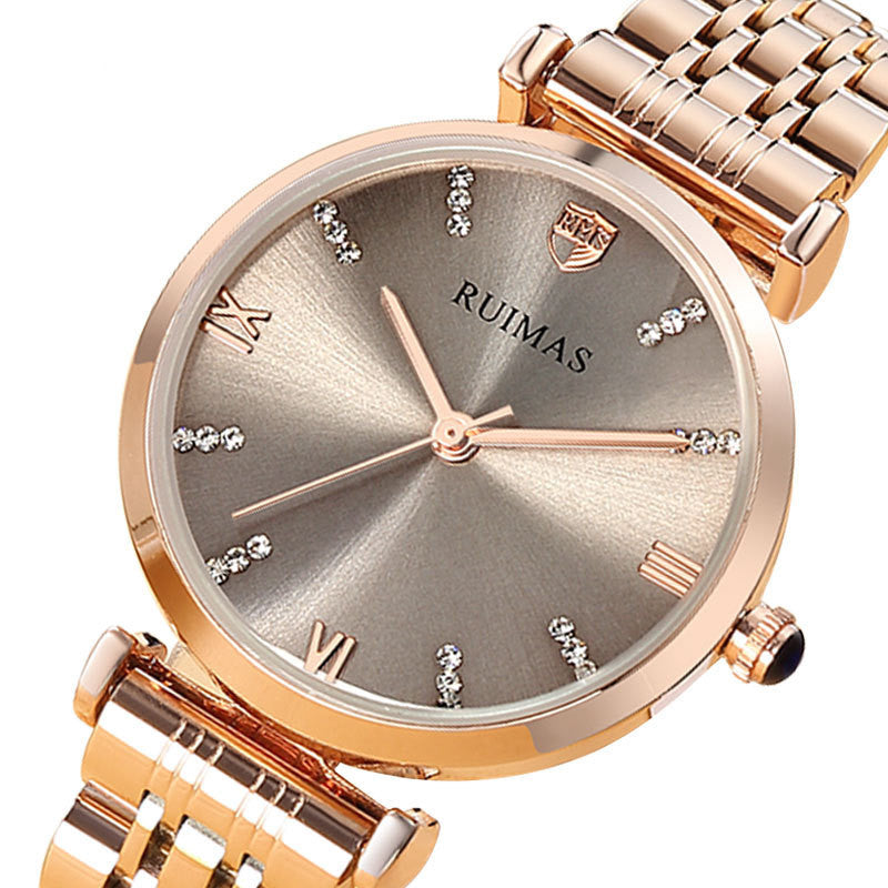 RUIMAS Women Watches Top Brand Luxury Quartz Watch Waterproof Fashion Ladies Wristwatch Stain Steel Dress Clock Reloj Mujer 536-6