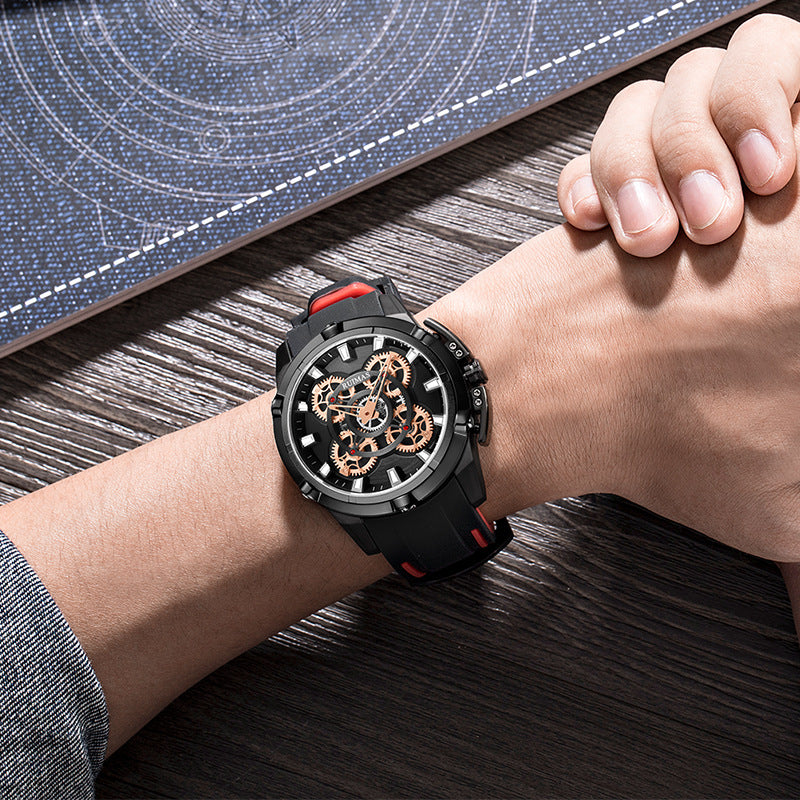 RUIMAS Top Brand Mens Watches Luxury Silicone Large Dial Sports Quartz Wristwatch Waterproof Date Clock Casual Relogio Masculino-2