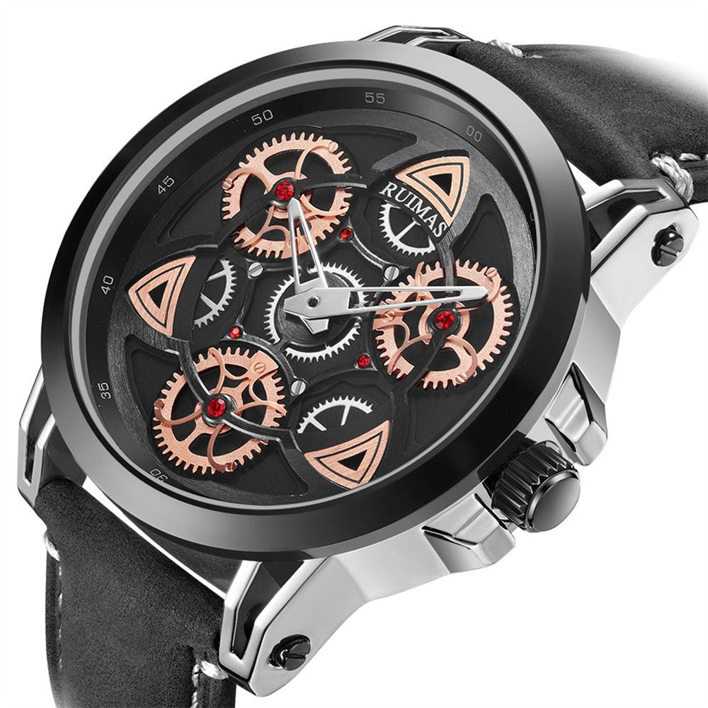 RUIMAS Brand Quartz Sport Watches for Men Fashion Military Casual Wrist Watch Waterproof Leather Male Clock Reloj Hombre 550-9