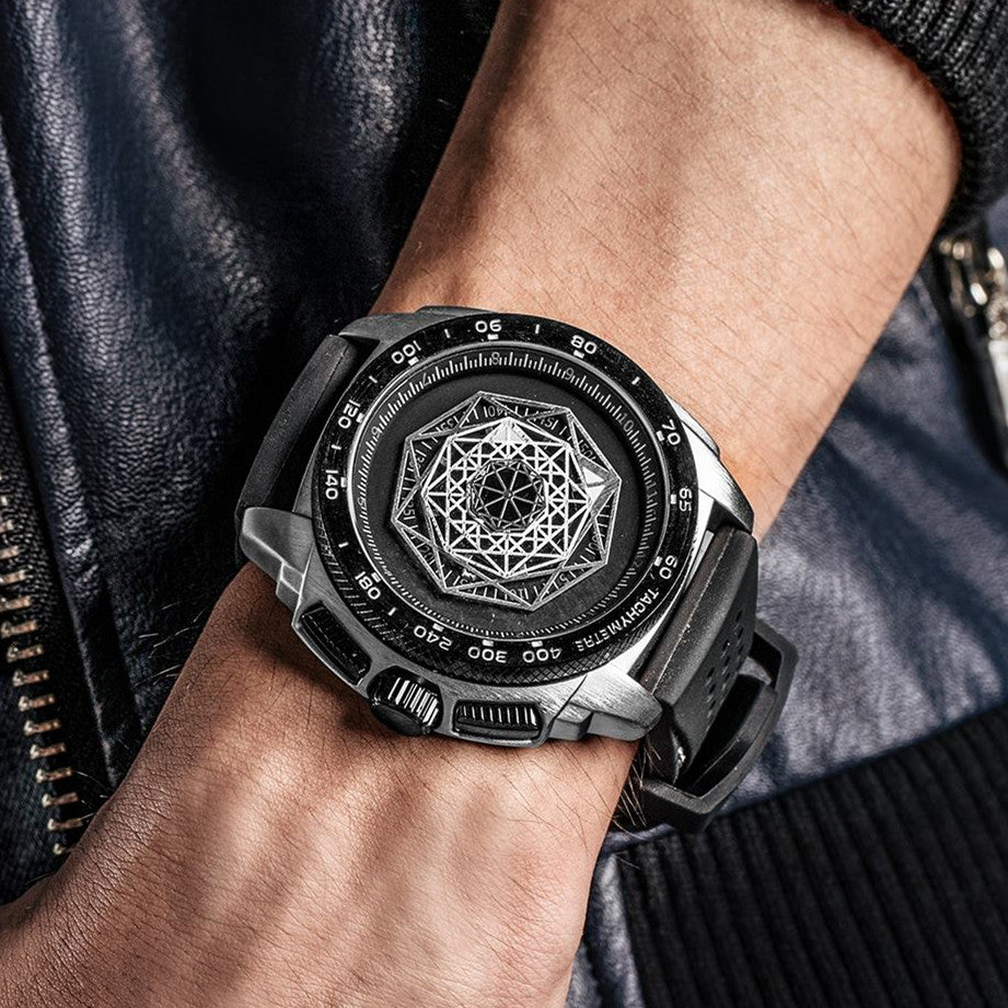 RUIMAS Men Silicone Band Quartz Casual Wrist Watches Large Dial Sport Military Watch Clock Luminous Waterproof Relogio Masculino-2