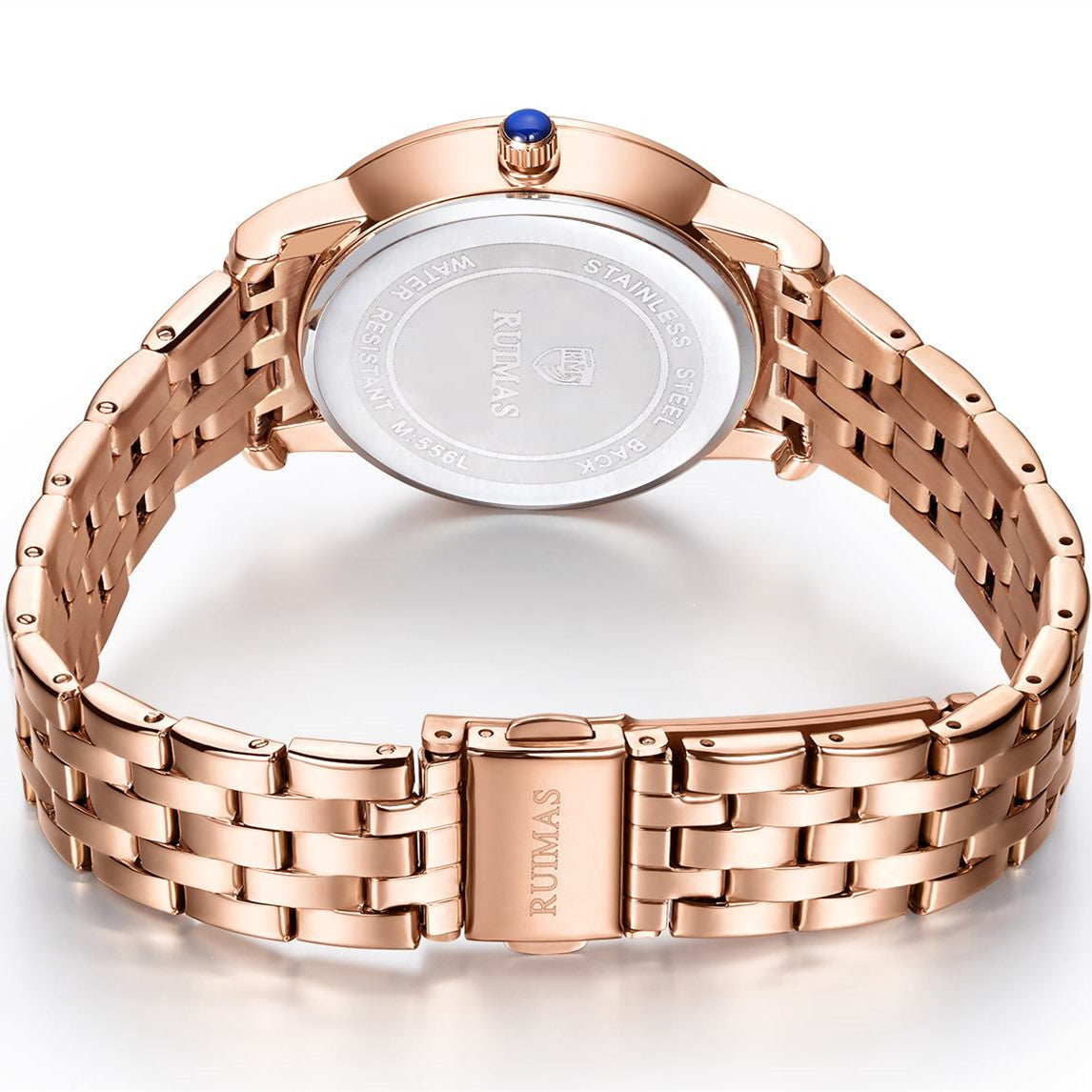 RUIMAS Luxury Women's Wrist Watch Top Brand Fashion Diamond Ladies Quartz Watches Stainless Steel Female Clock Reloj Mujer 556-8
