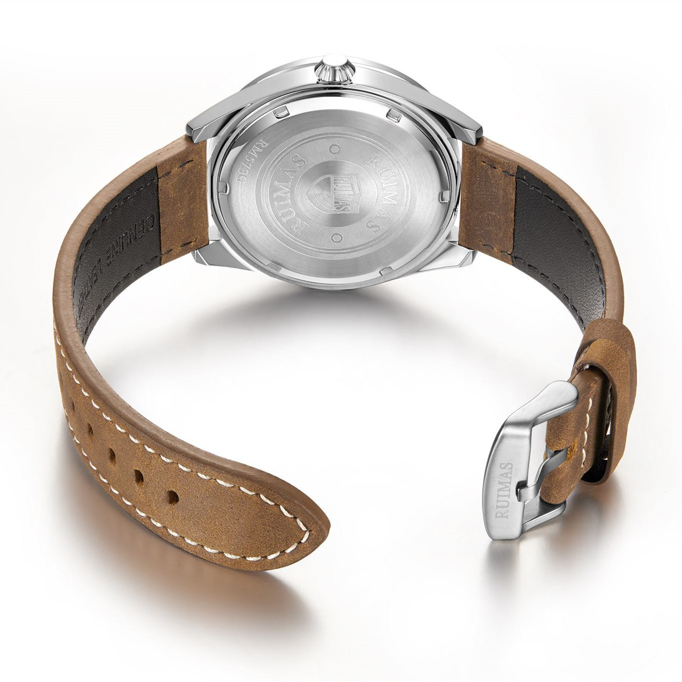 RUIMAS Men Quartz Watches Luxury Leather Sports Quartz Wristwatches Waterproof Luminous Casual Clock Auto Date Relogio Masculino-14