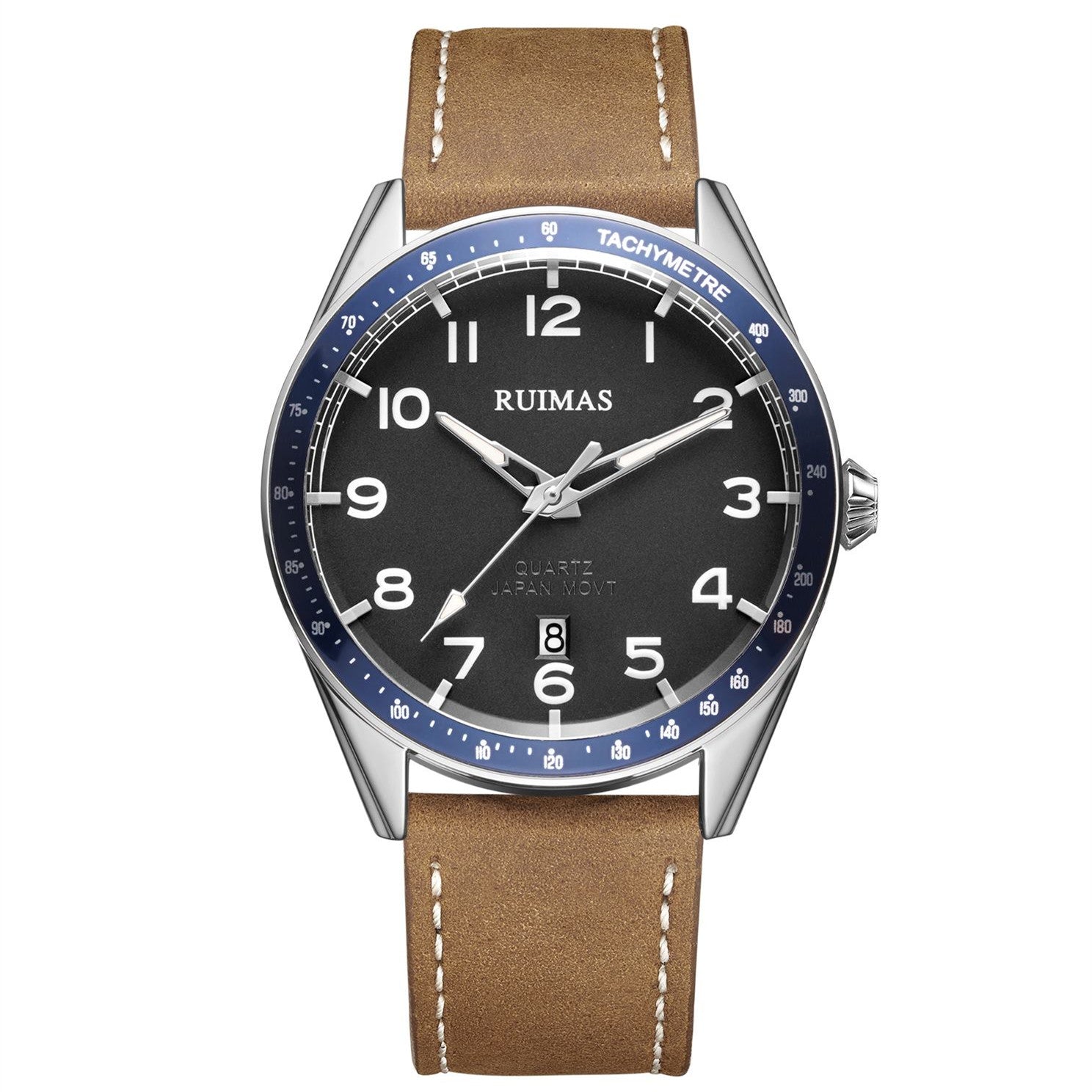 RUIMAS Men Quartz Watches Luxury Leather Sports Quartz Wristwatches Waterproof Luminous Casual Clock Auto Date Relogio Masculino-9