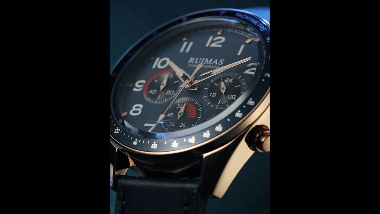 RUIMAS Luxury Brand Chronograph Watches for Men Fashion Leather Sports Military Wristwatch Luminous Clock Auto Date Reloj Hombre-15